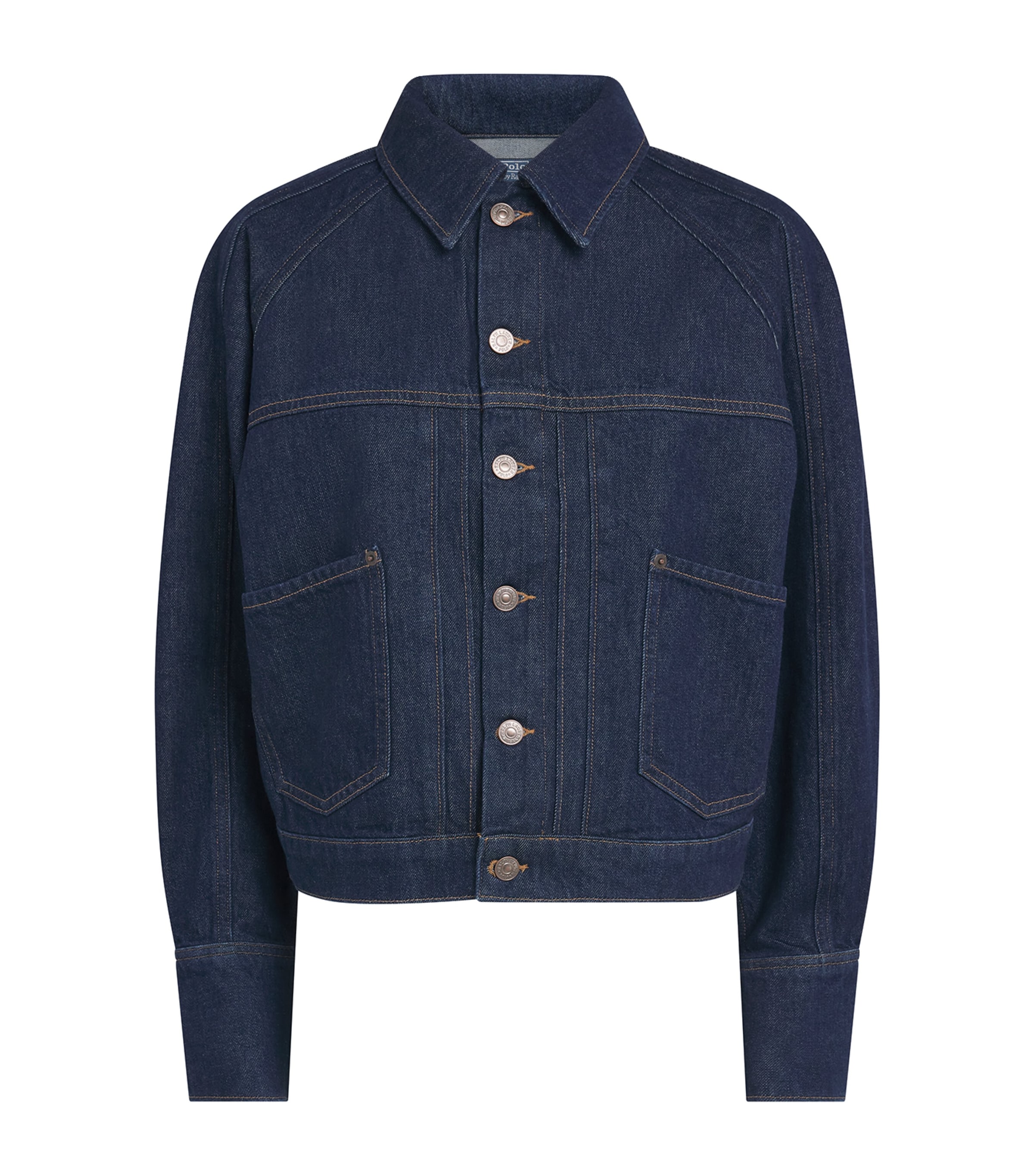 Polo Ralph Lauren Womens Structured Denim Jacket Manteas Wash