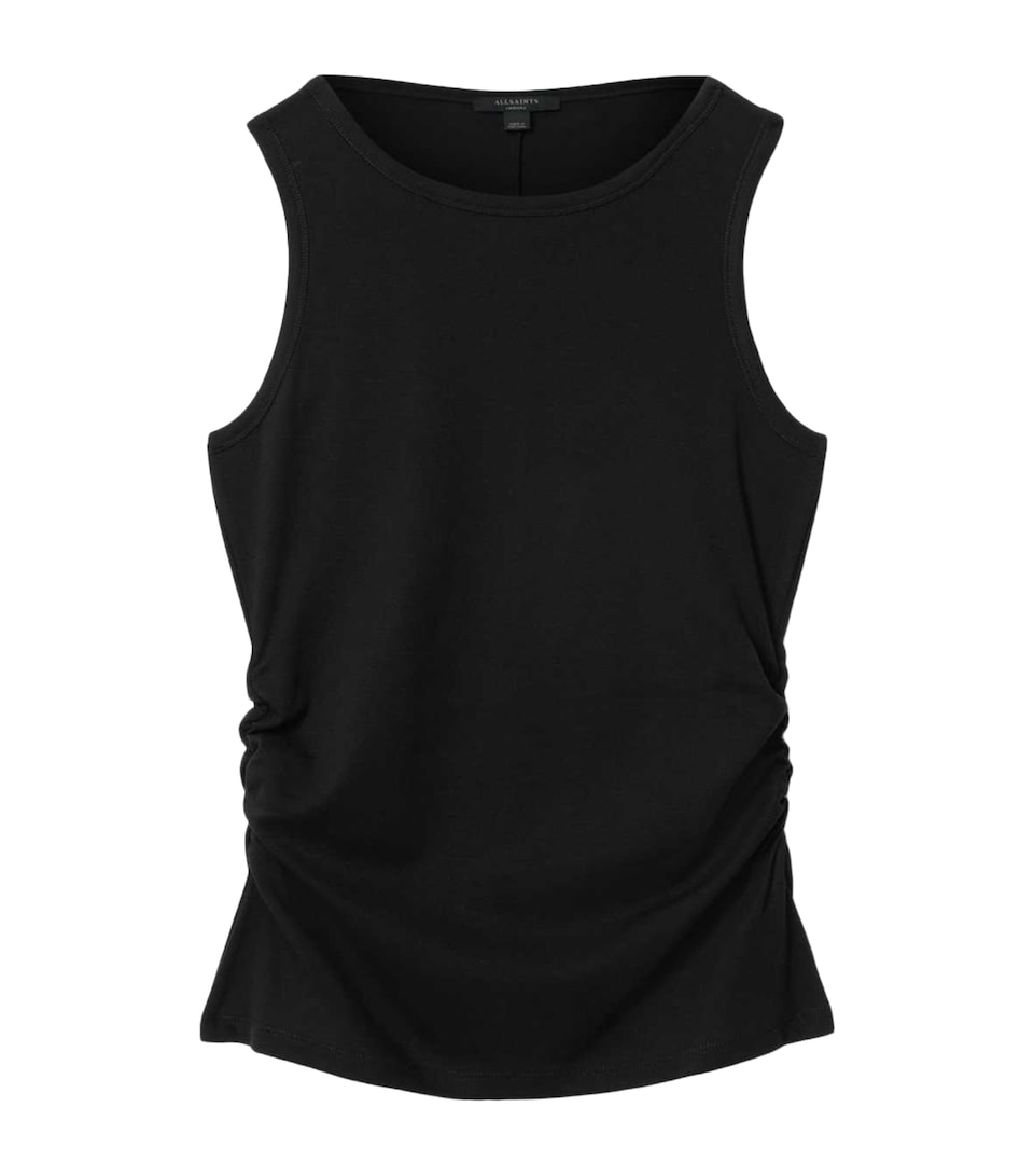 AllSaints Womens Ruched Katarina Tank Top Black