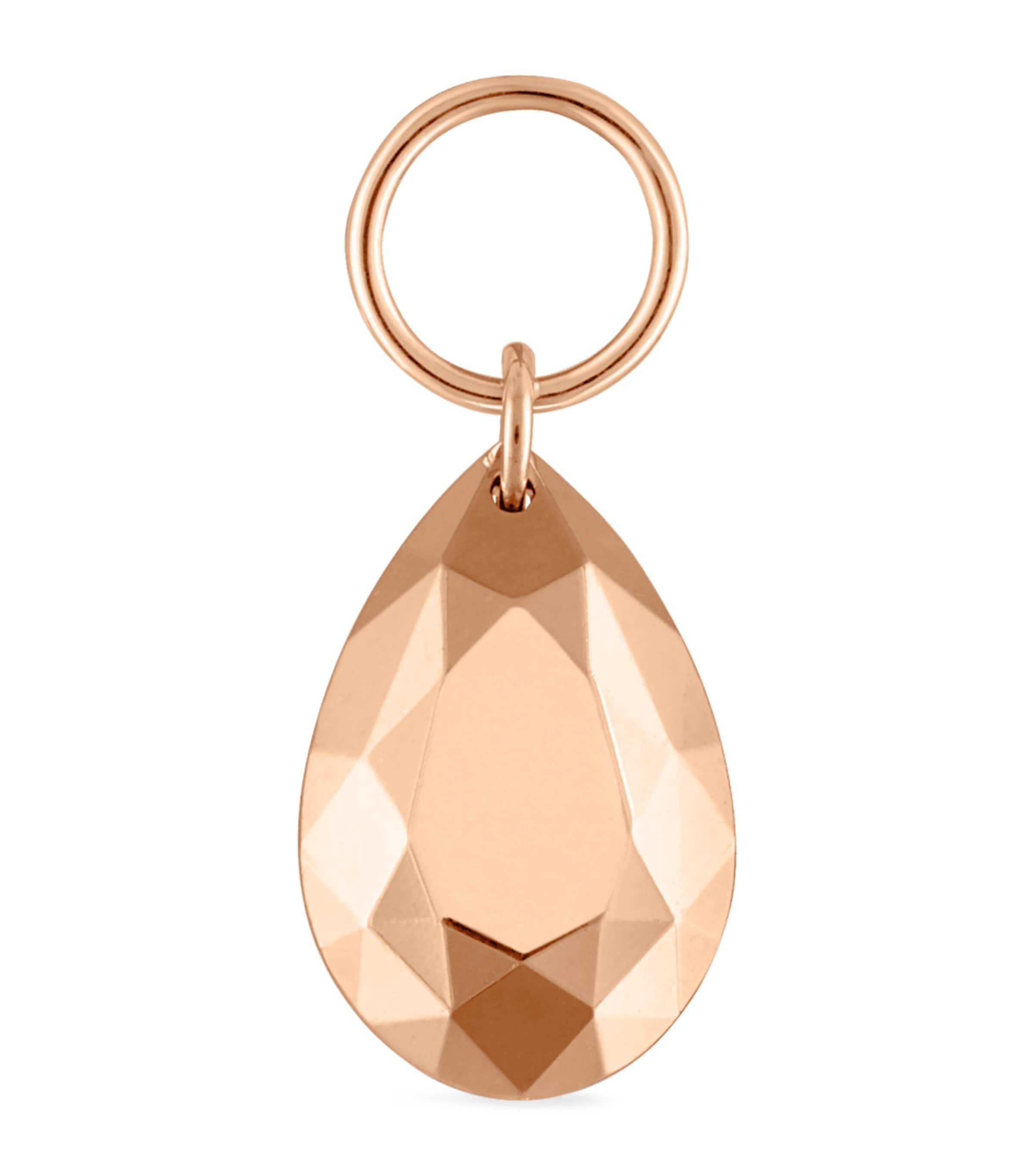 Maria Tash Faceted Pear Single Charm (7.5mm) Rose Gold