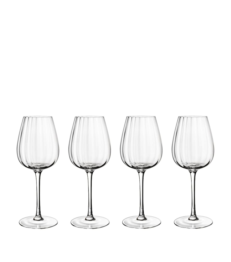 Set of 4 Rose Garden White Wine Glasses (125ml)