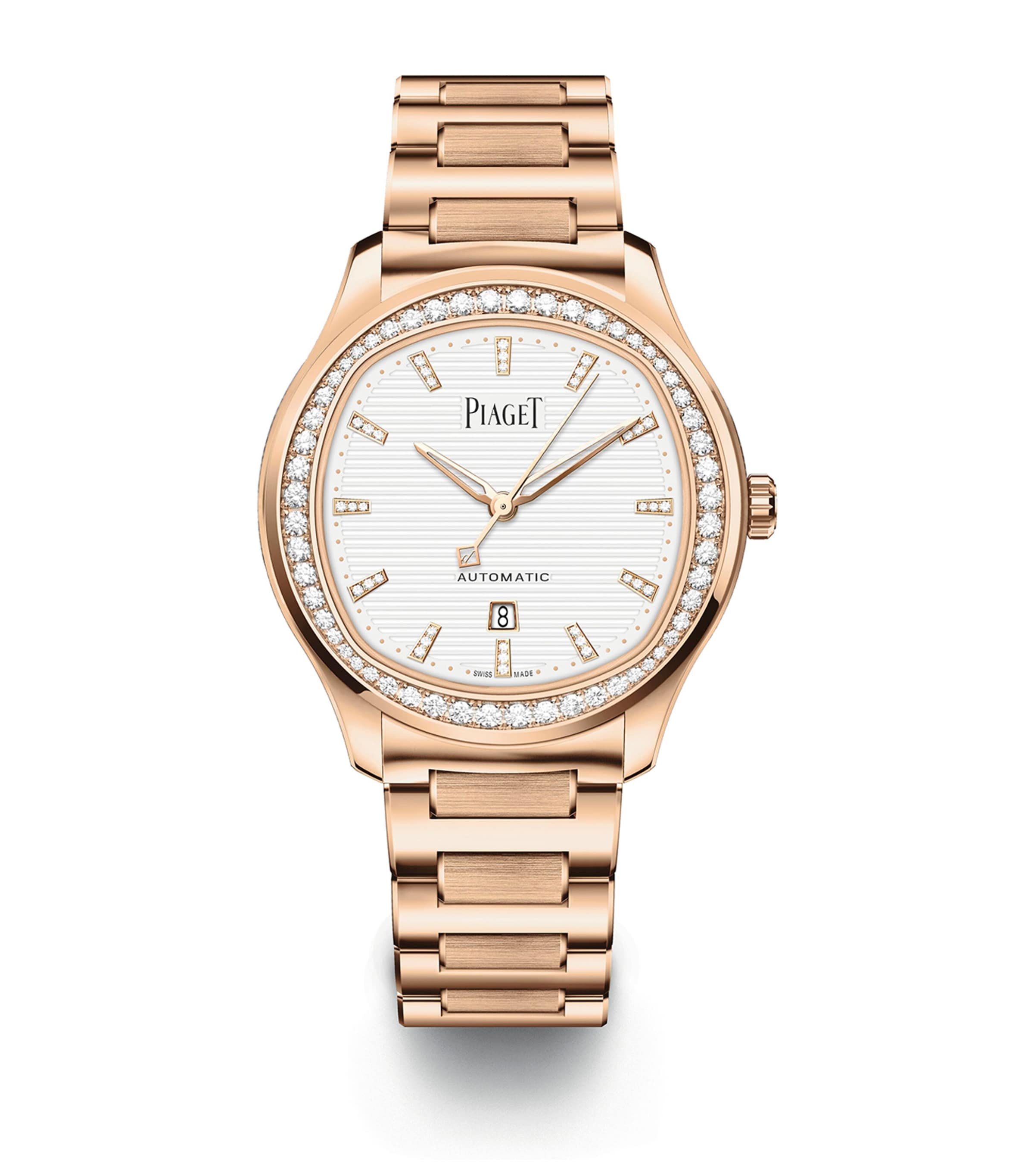Rose Gold and Diamond Polo Date Watch 36mm