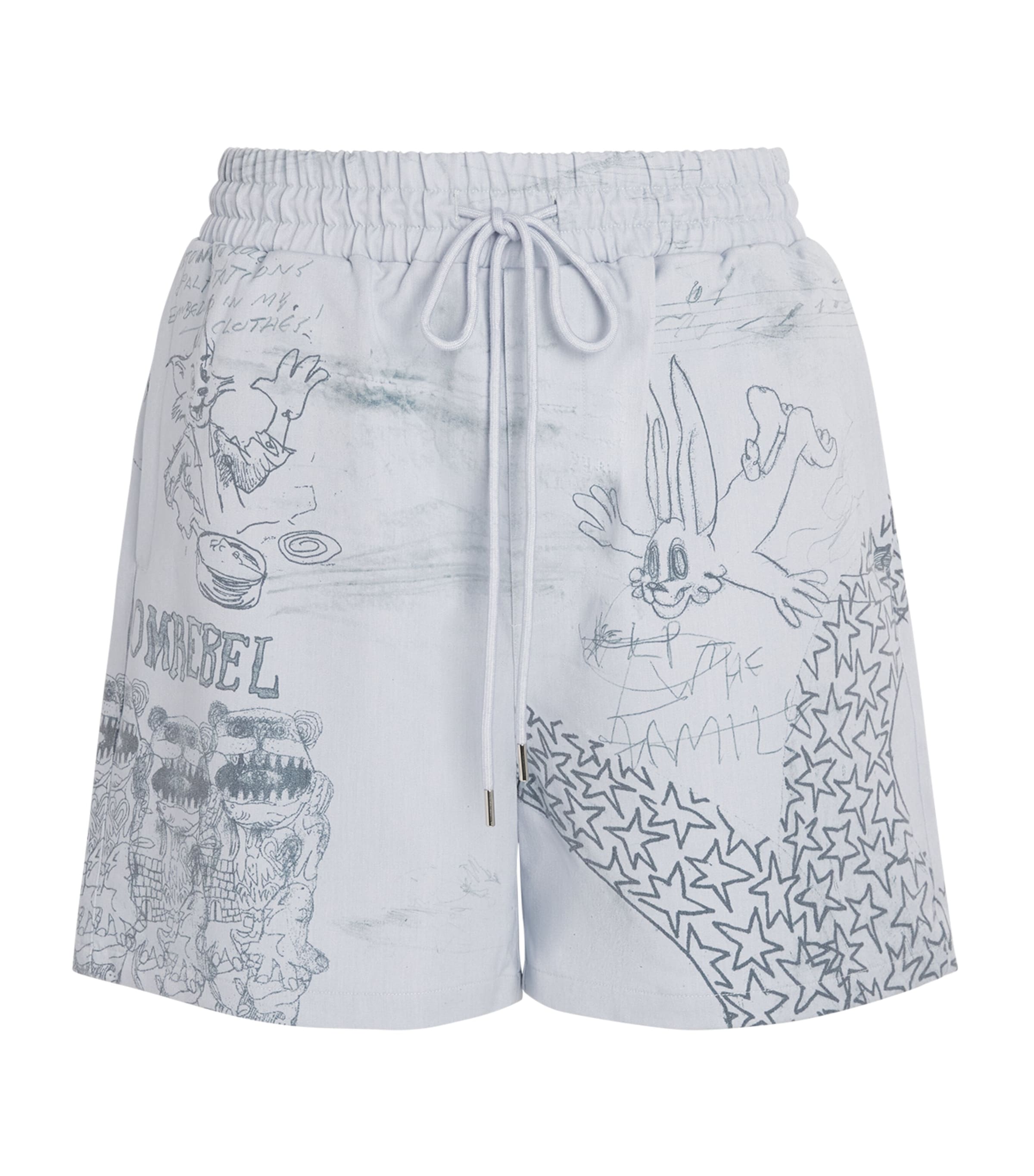 DOMREBEL Mens Sketchy Shorts Blue