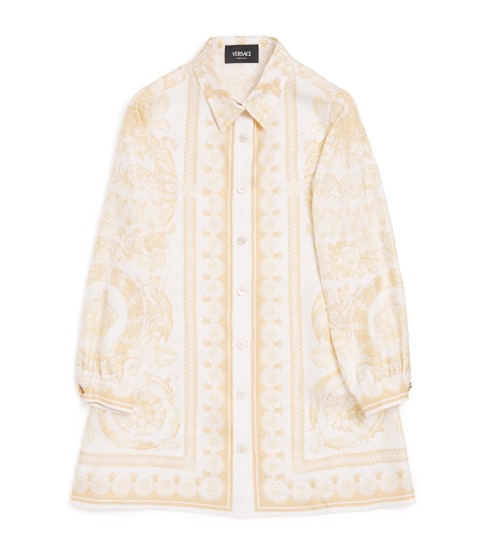 Silk Twill Shirt Dress (6-14 Years)