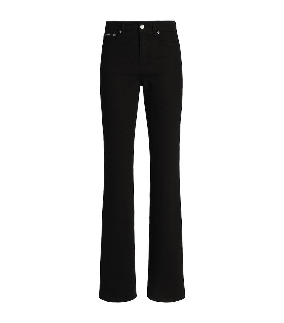 Dolce&Gabbana Womens Flared Jeans Combined Col