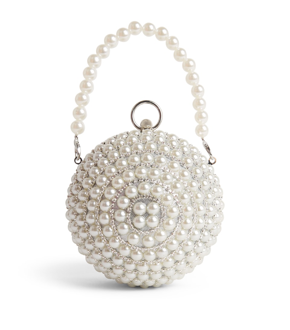 David Charles Faux Pearl Cross-Body Bag S Silver