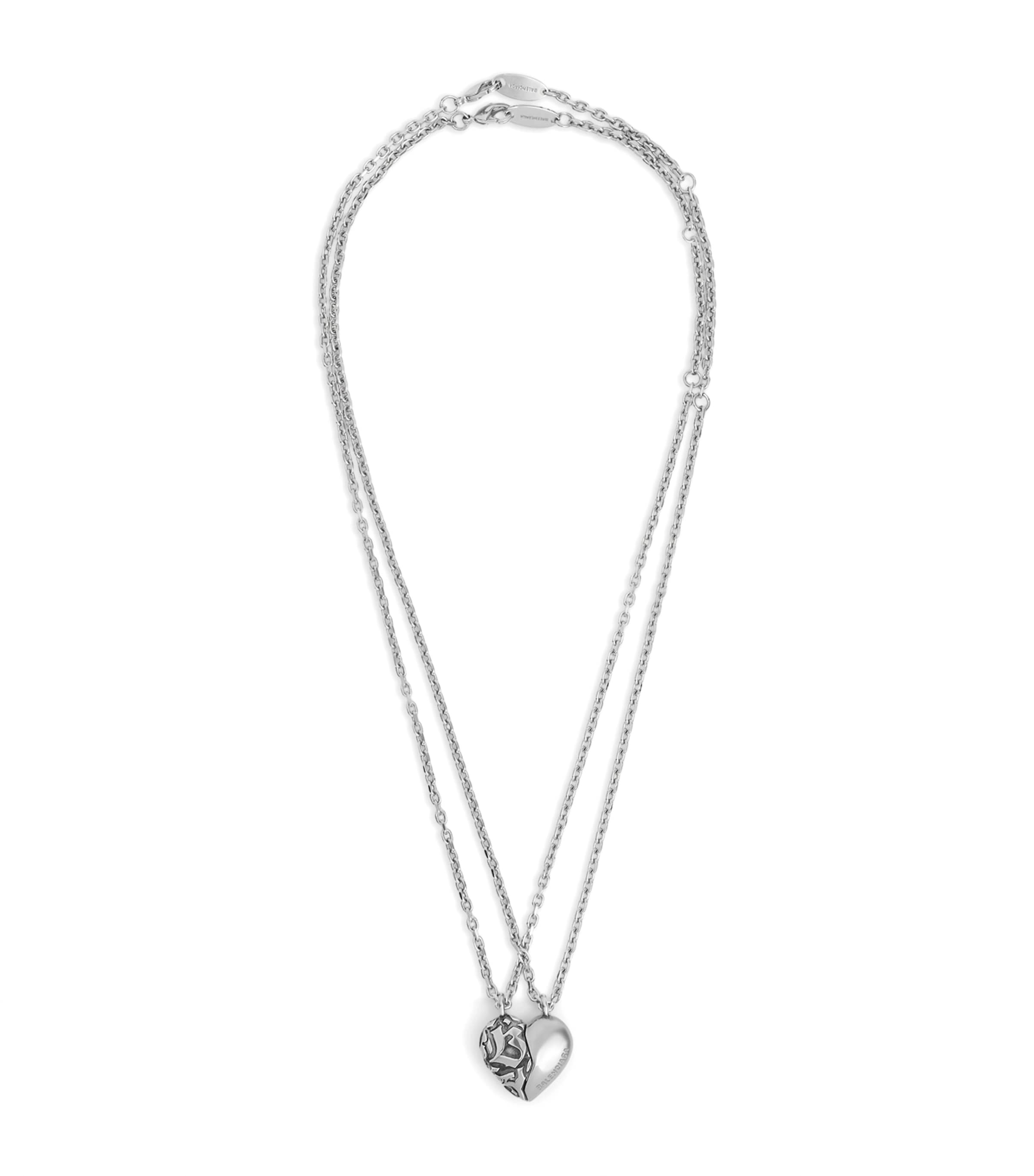 Balenciaga Engraved Midnight Friendship Necklace