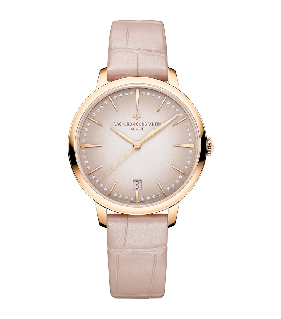 Rose Gold and Diamond Patrimony Self-Winding Watch 36.5mm