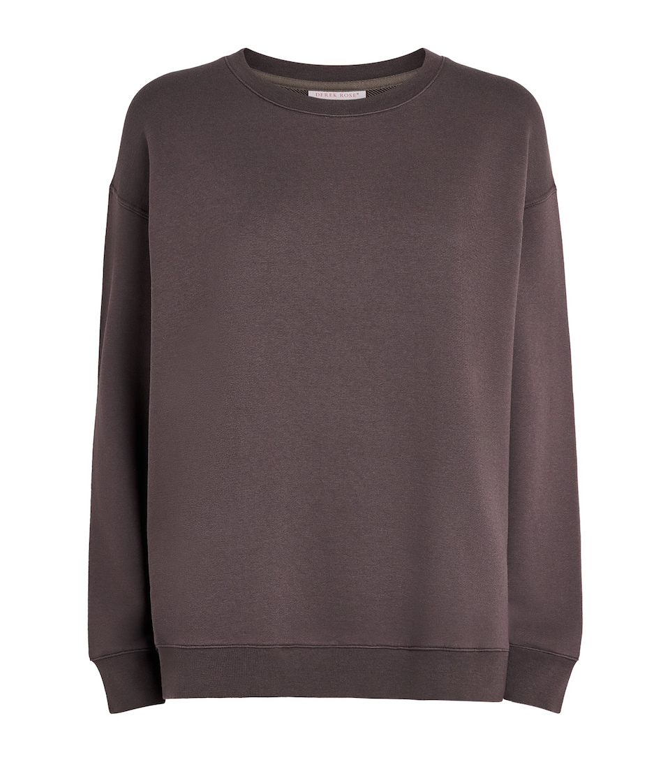Derek Rose Womens Cotton-Blend Harley Sweatshirt Anthracite