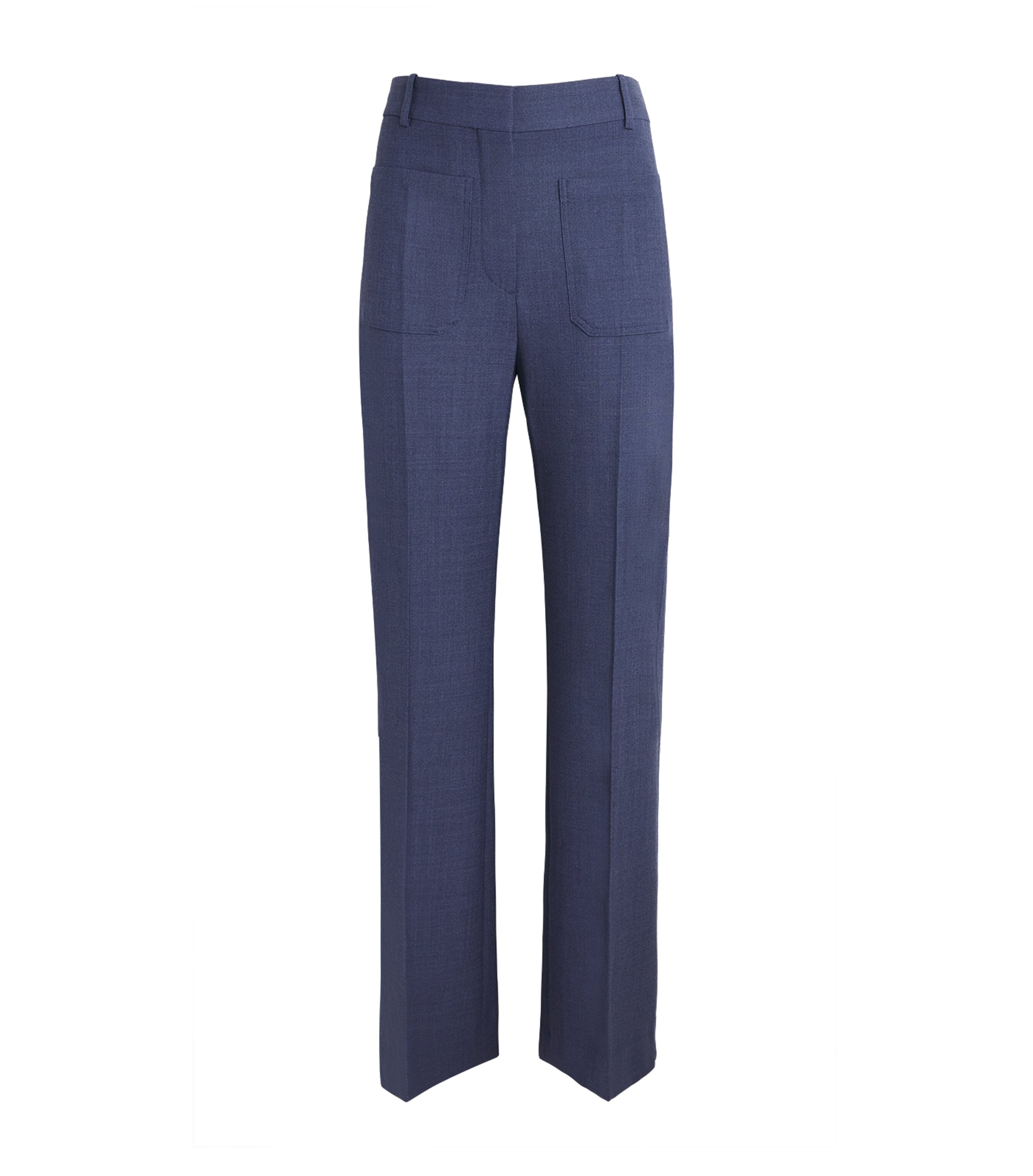 Victoria Beckham Womens Alina Tailored Trousers Dusk Blue Melange