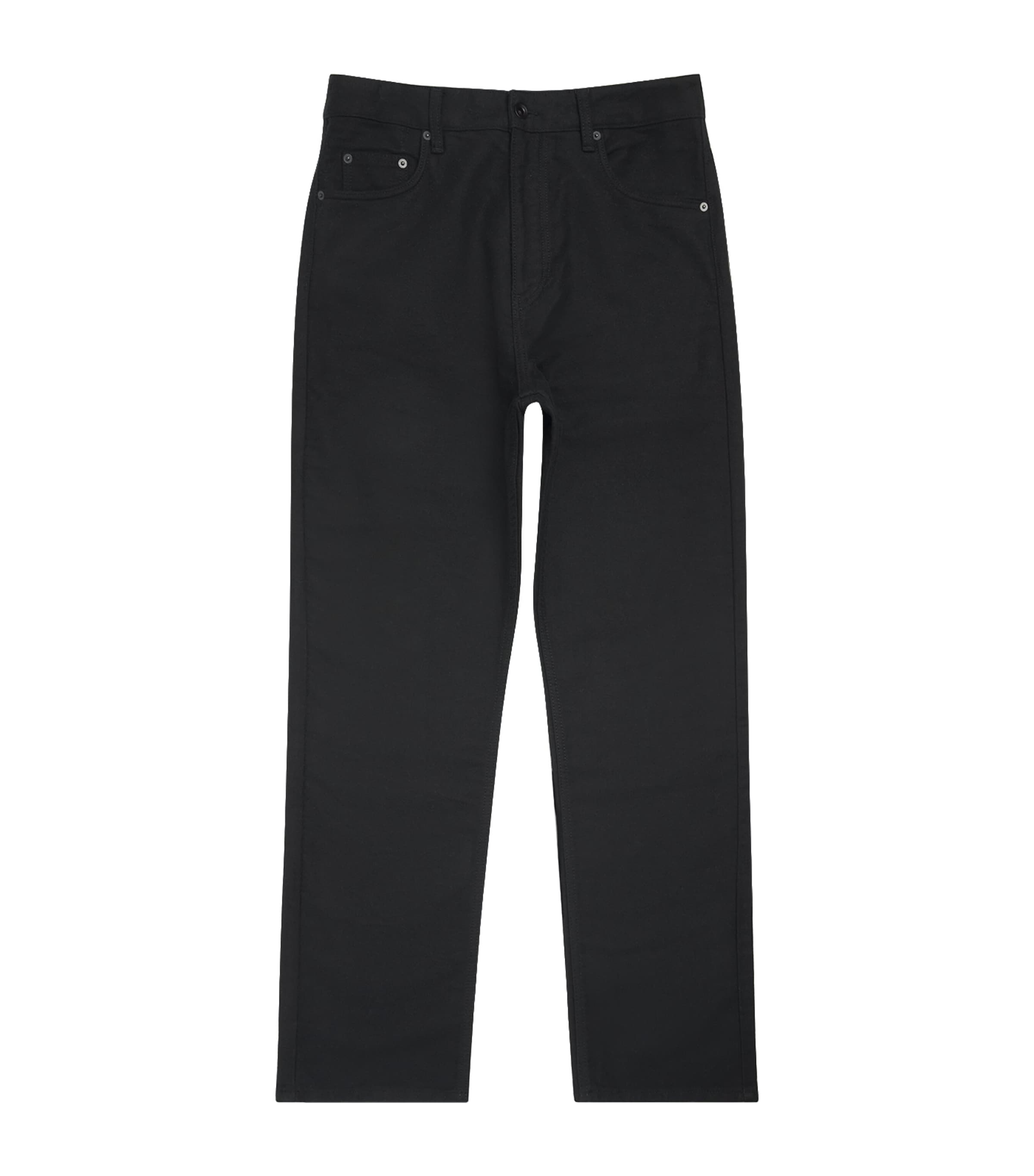 Studio Nicholson Mens Moleskin Straight Riso Trousers Black