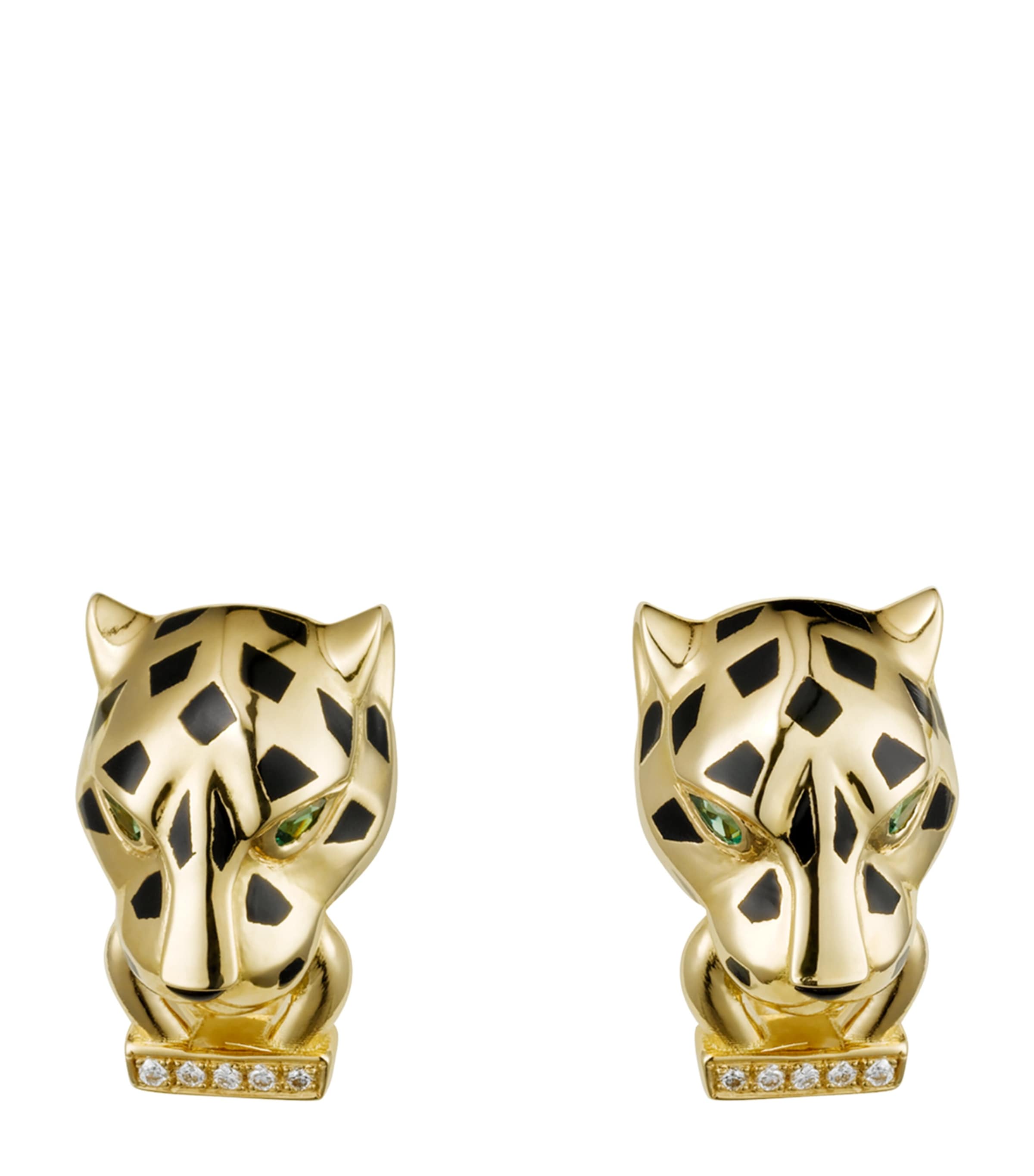 Yellow Gold and Diamond Panthère de Cartier Earrings