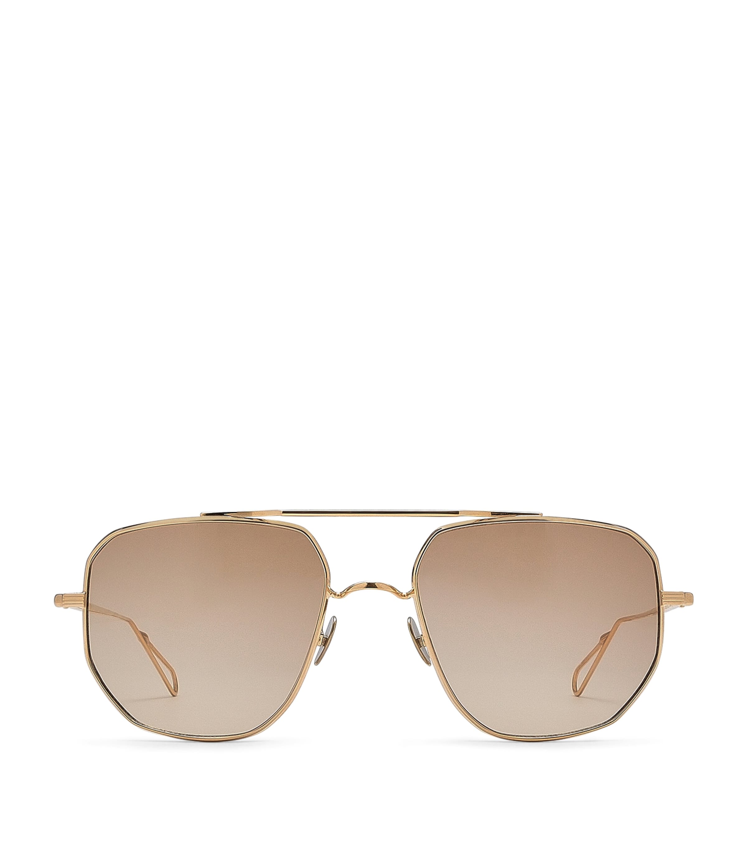 YOKE x Addy Campbell Aviator Sunglasses Champagne/ Brwn Lgt