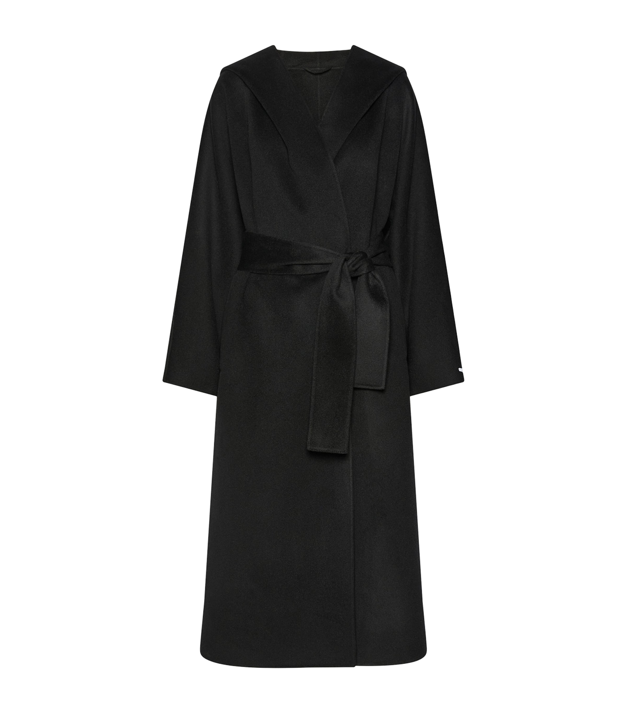 Marella Womens Virgin Wool Wrap Coat Black