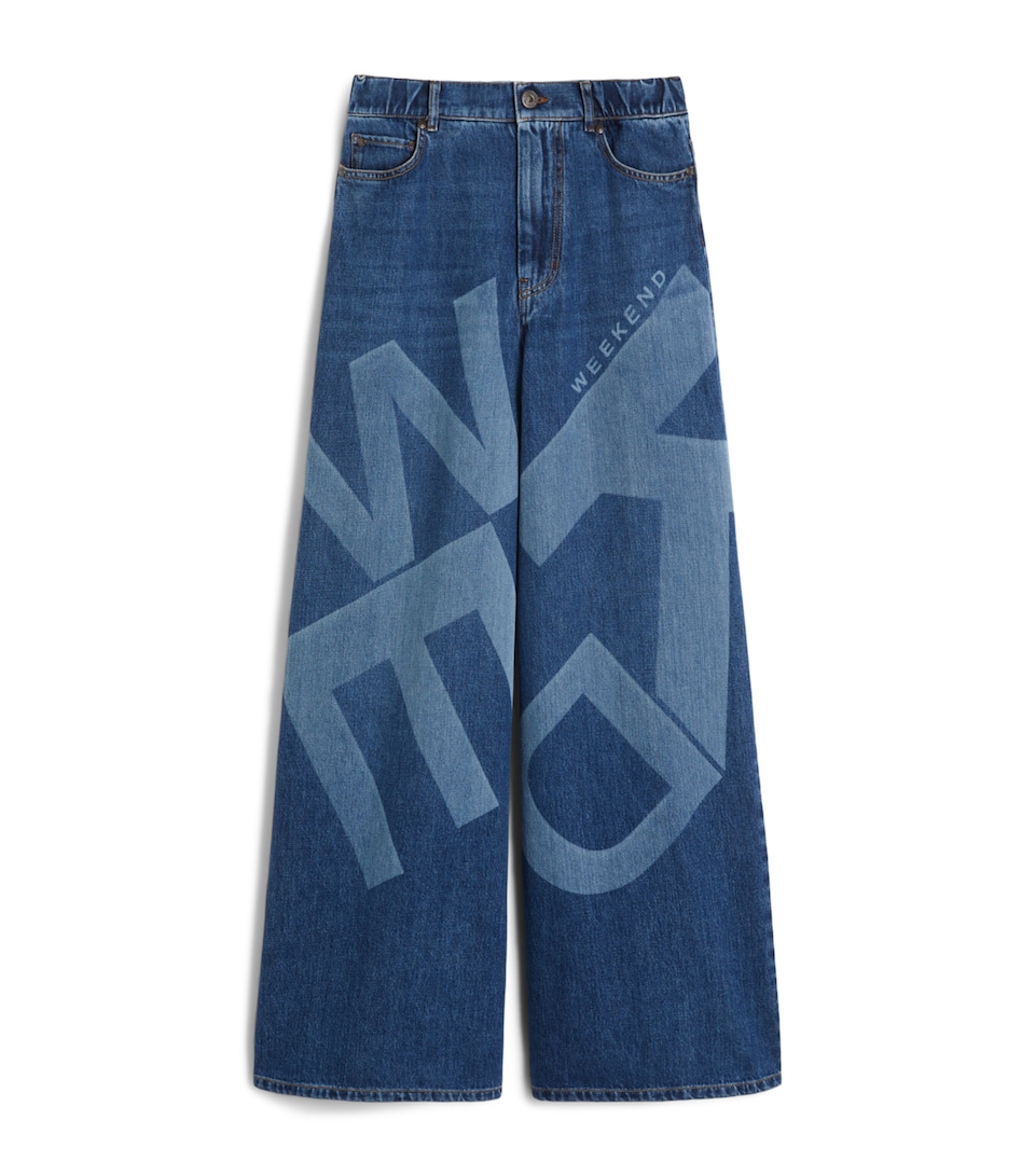 Logo-Printed Authentic Wide-Leg Jeans