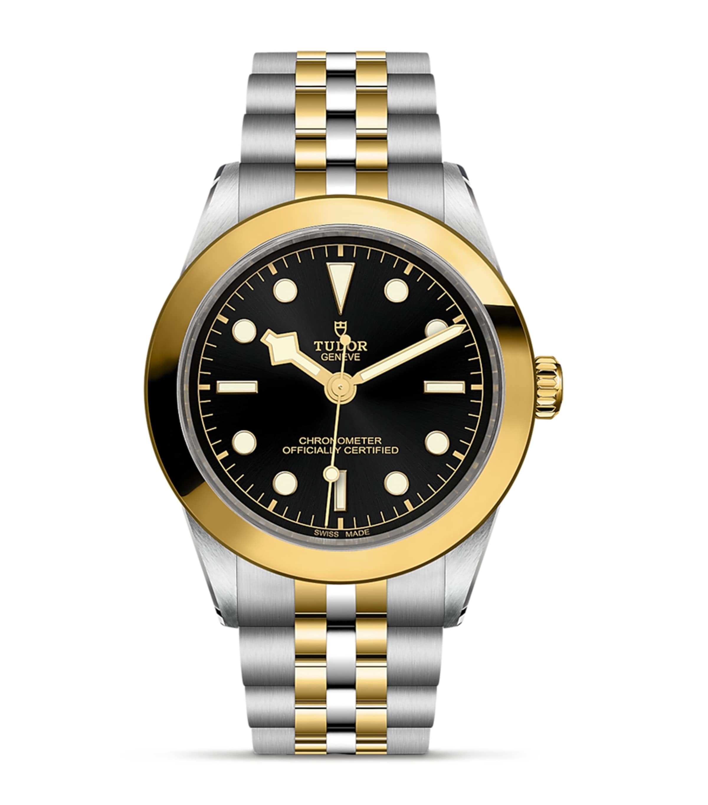 TUDOR Black Bay One Stainless Steel and Yellow Gold Watch 39mm Black