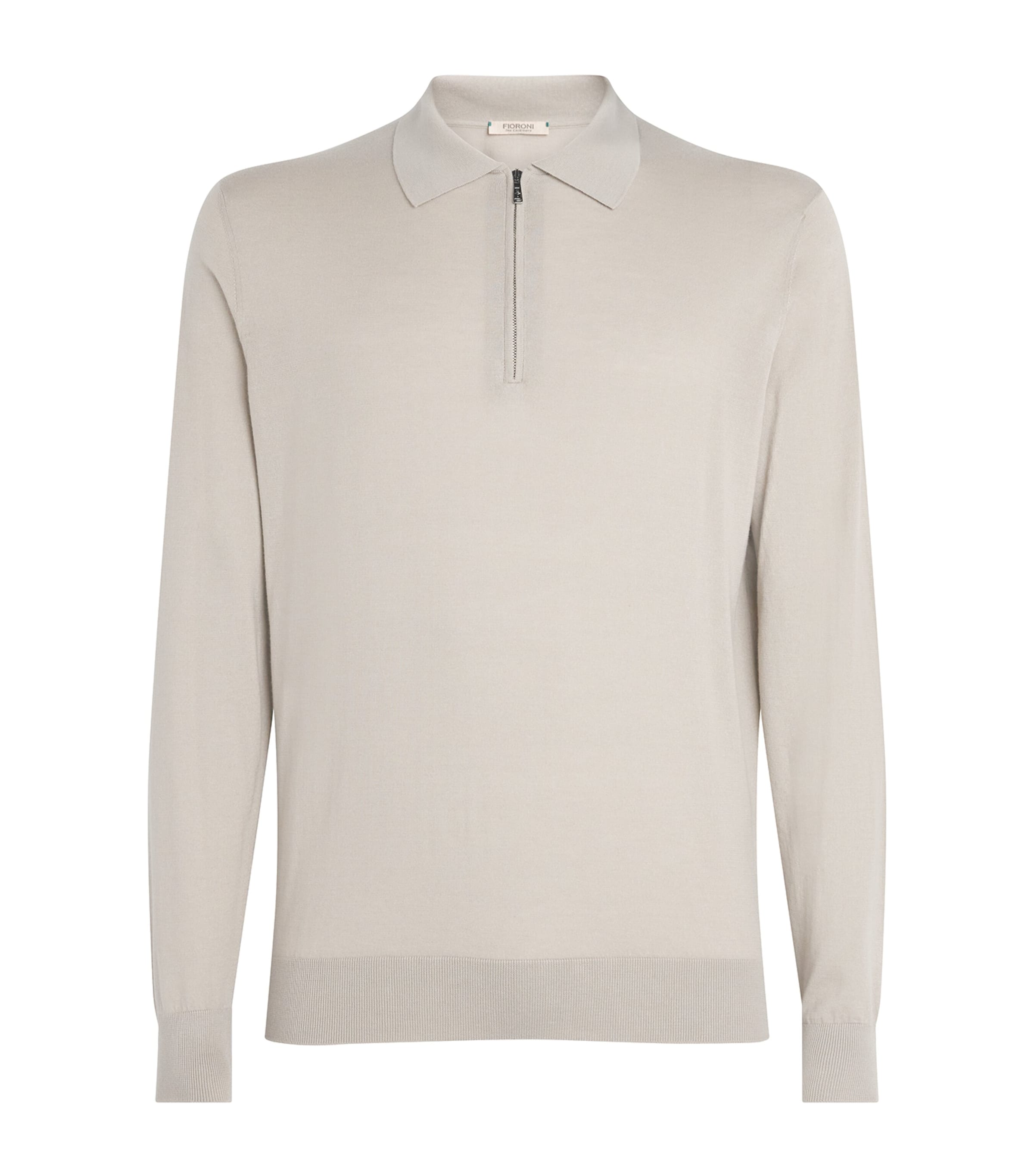 Cotton-Cashmere Polo Sweater
