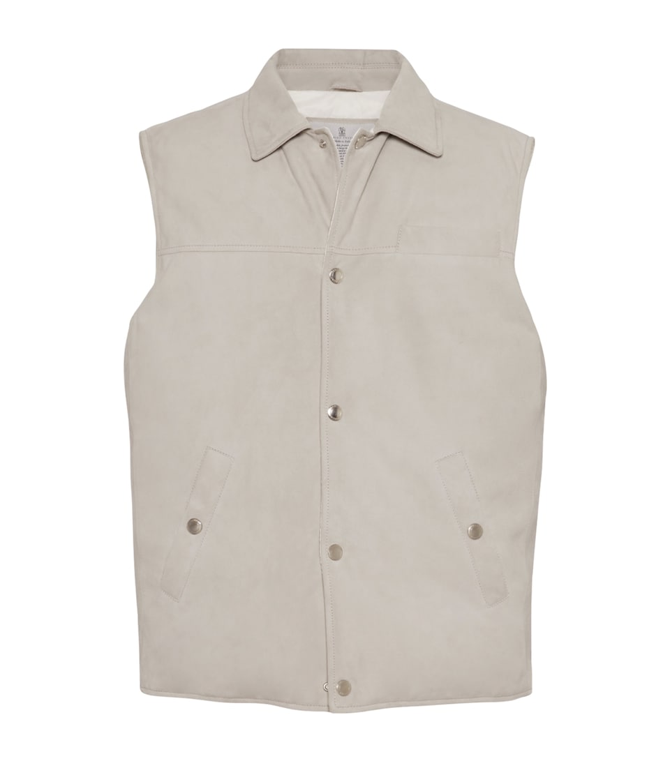 Suede Down Gilet