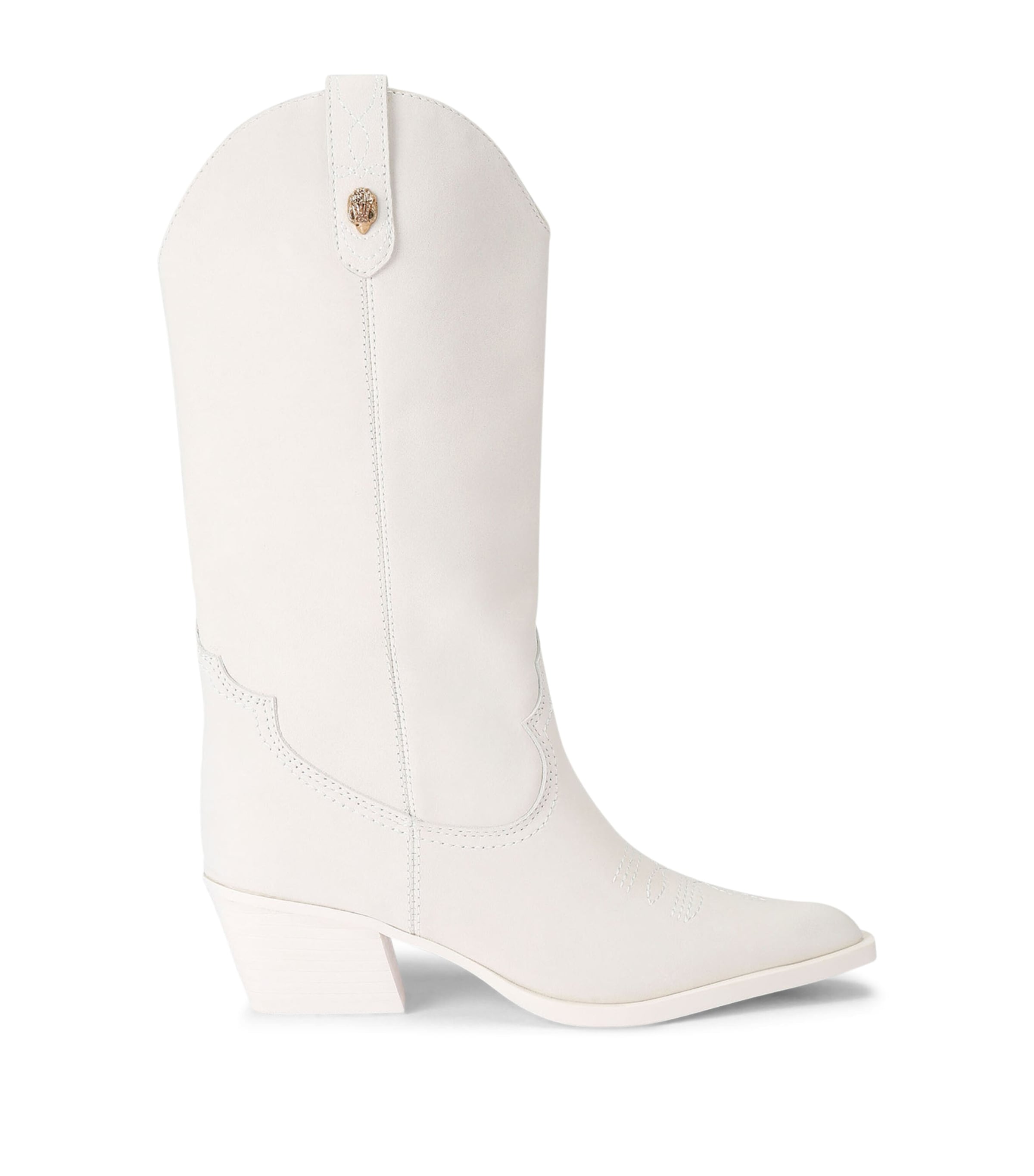 Kurt Geiger London Leather Kurt’s Cabana Kiss Cowboy Boots 50 White/comb