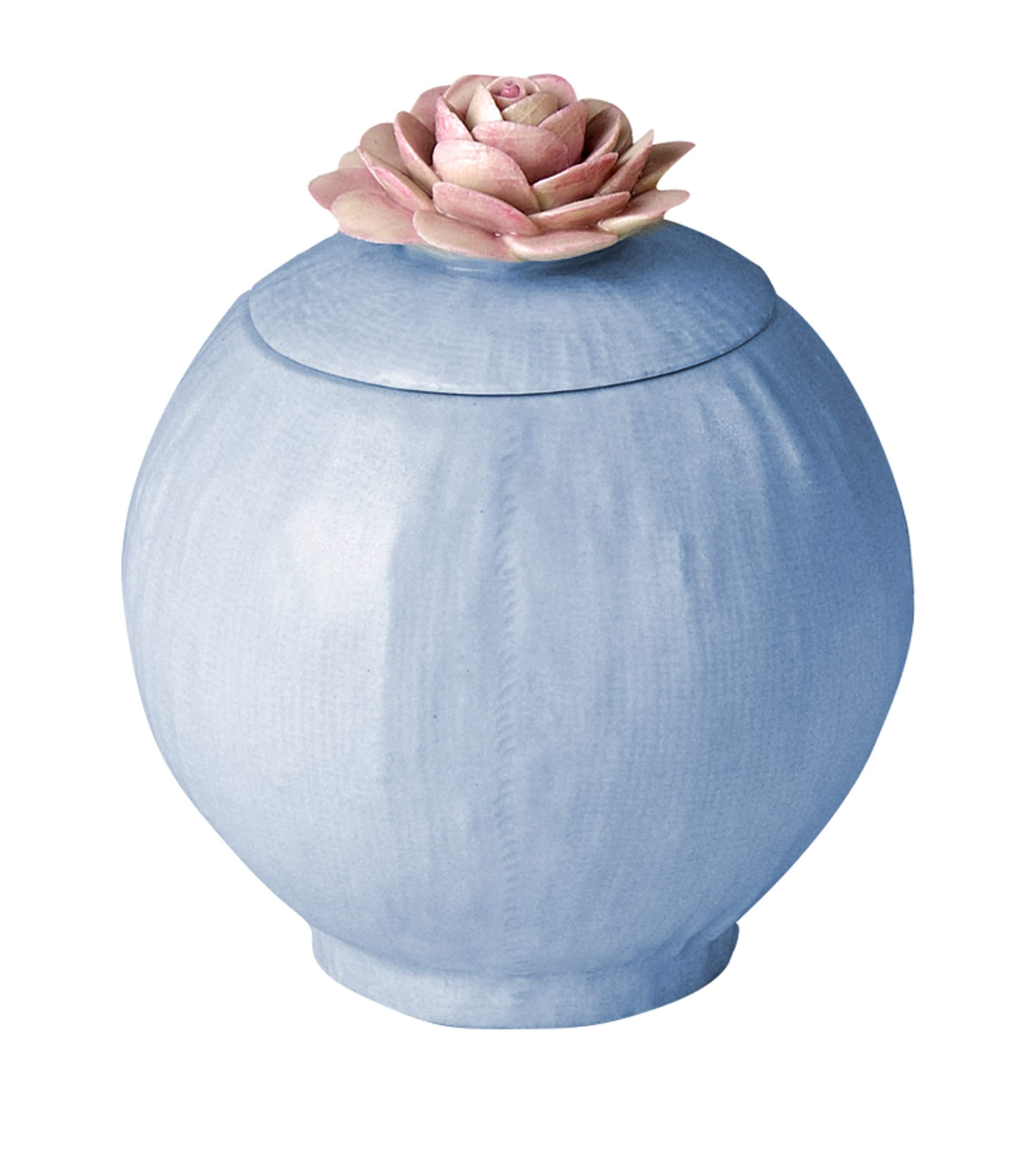 Porcelain Rose Topped Sugar Bowl