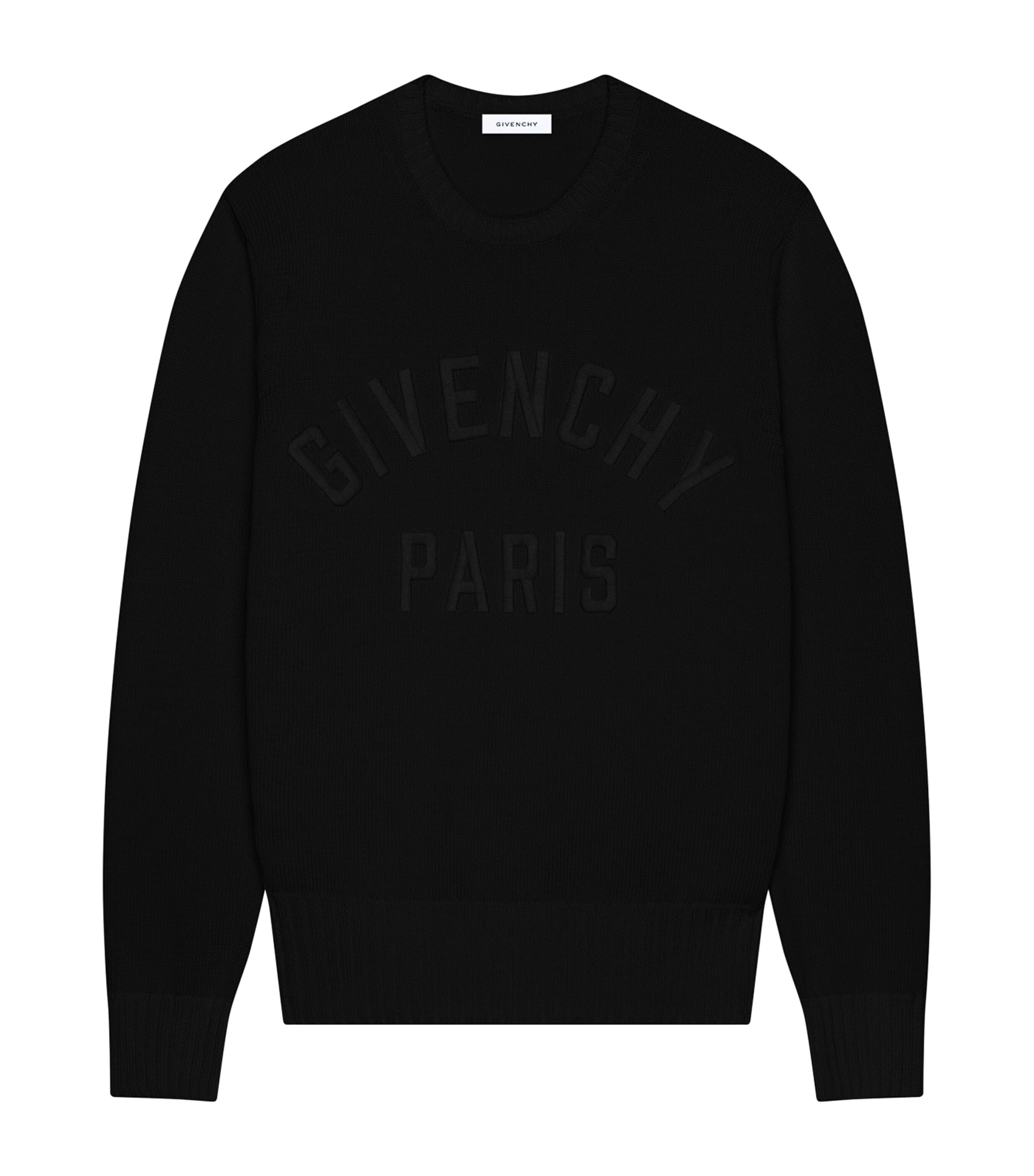 Givenchy Mens Wool-Cashmere Sweater Black