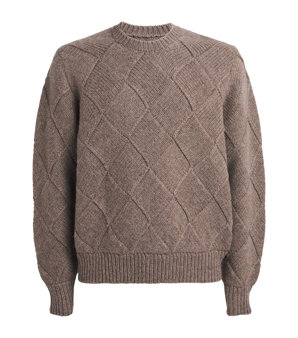 Wool Basket-Knit Sweater