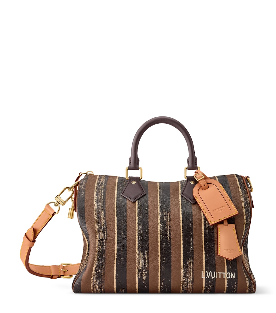 LOUIS VUITTON Lambskin Speedy P9 Bandoulière 30 Holdall Dandy Brown