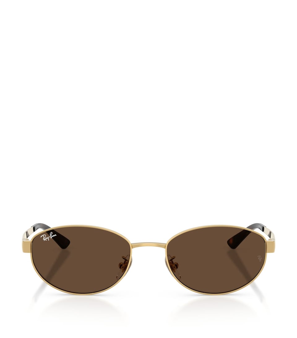 Ray-Ban Metal Oval Sunglasses Gold