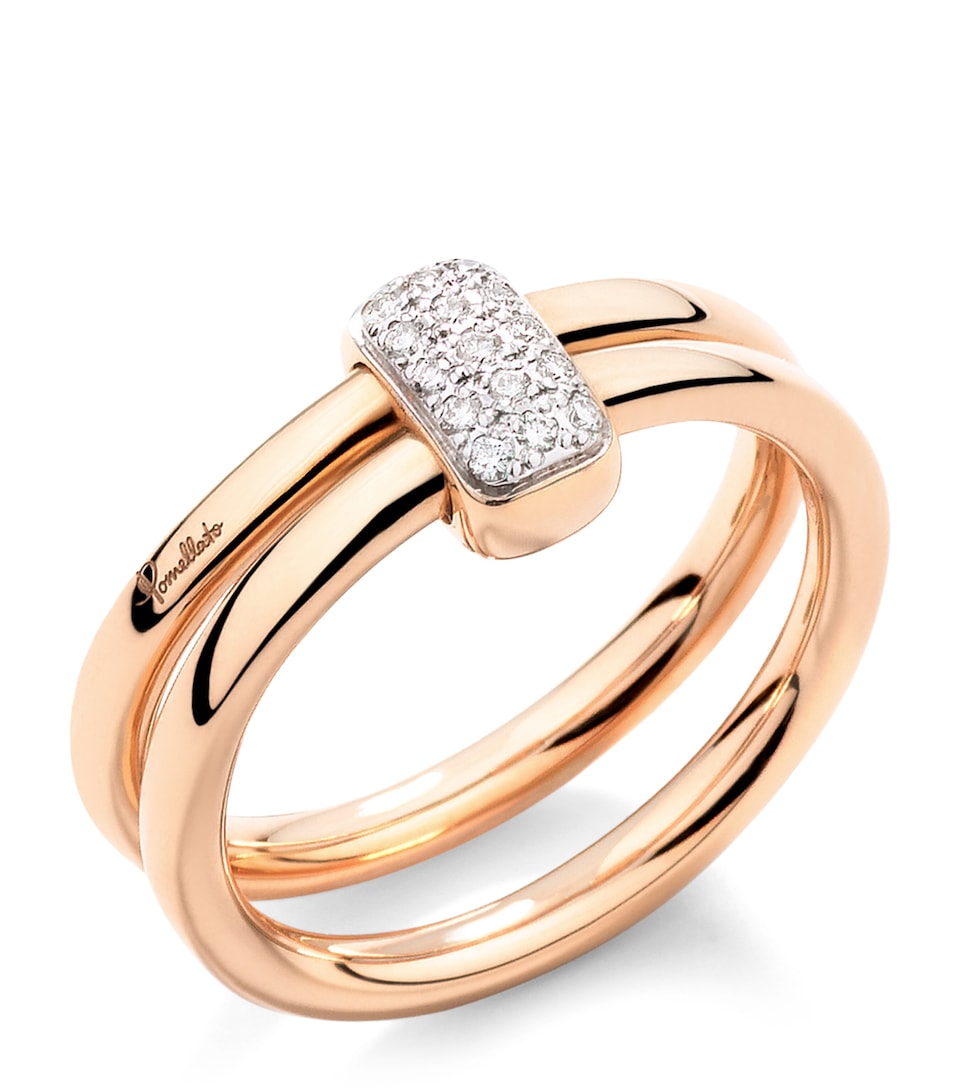 Pomellato Rose Gold and Diamond Pomellato Together Ring