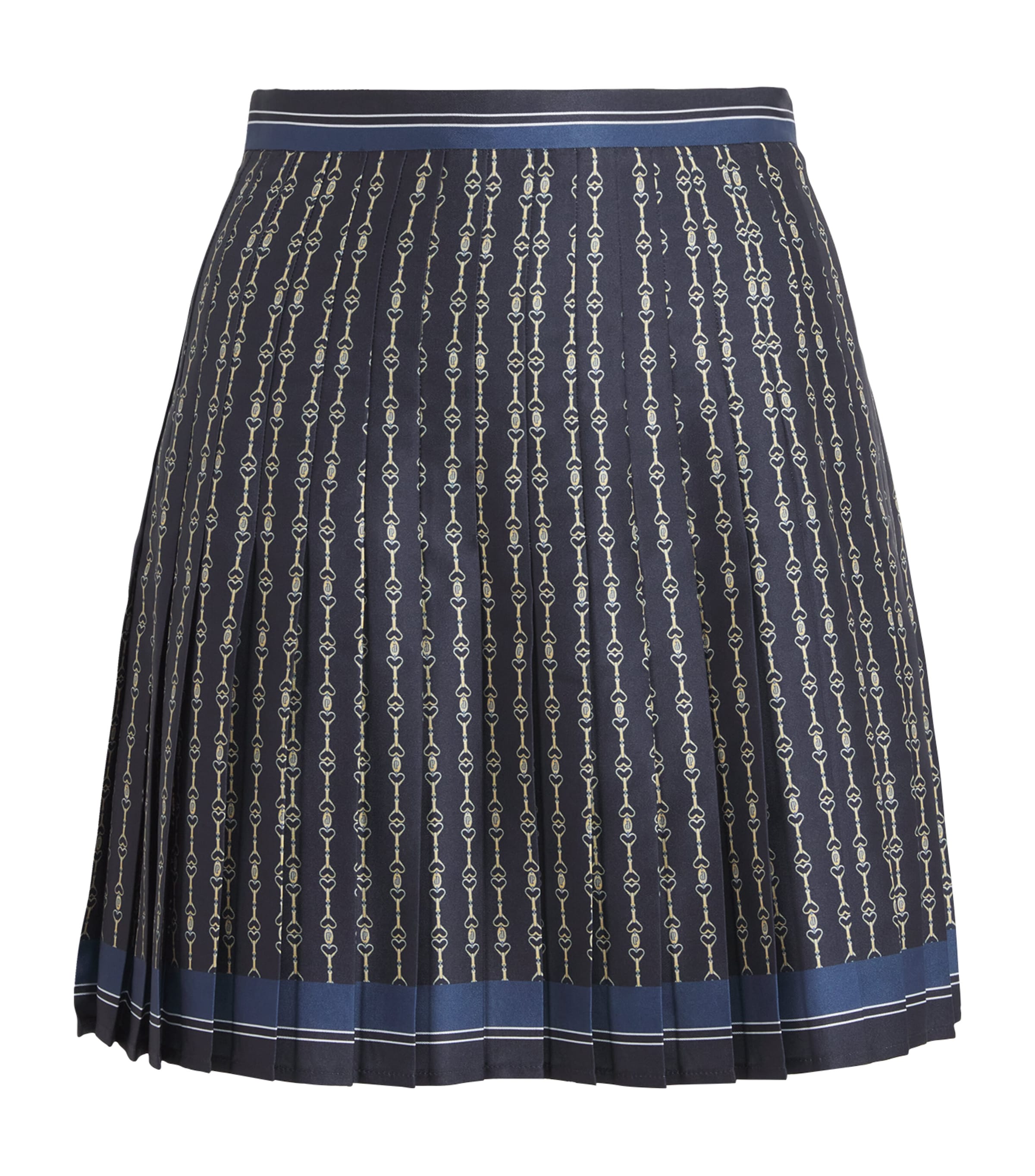 Pleated Printed Mini Skirt