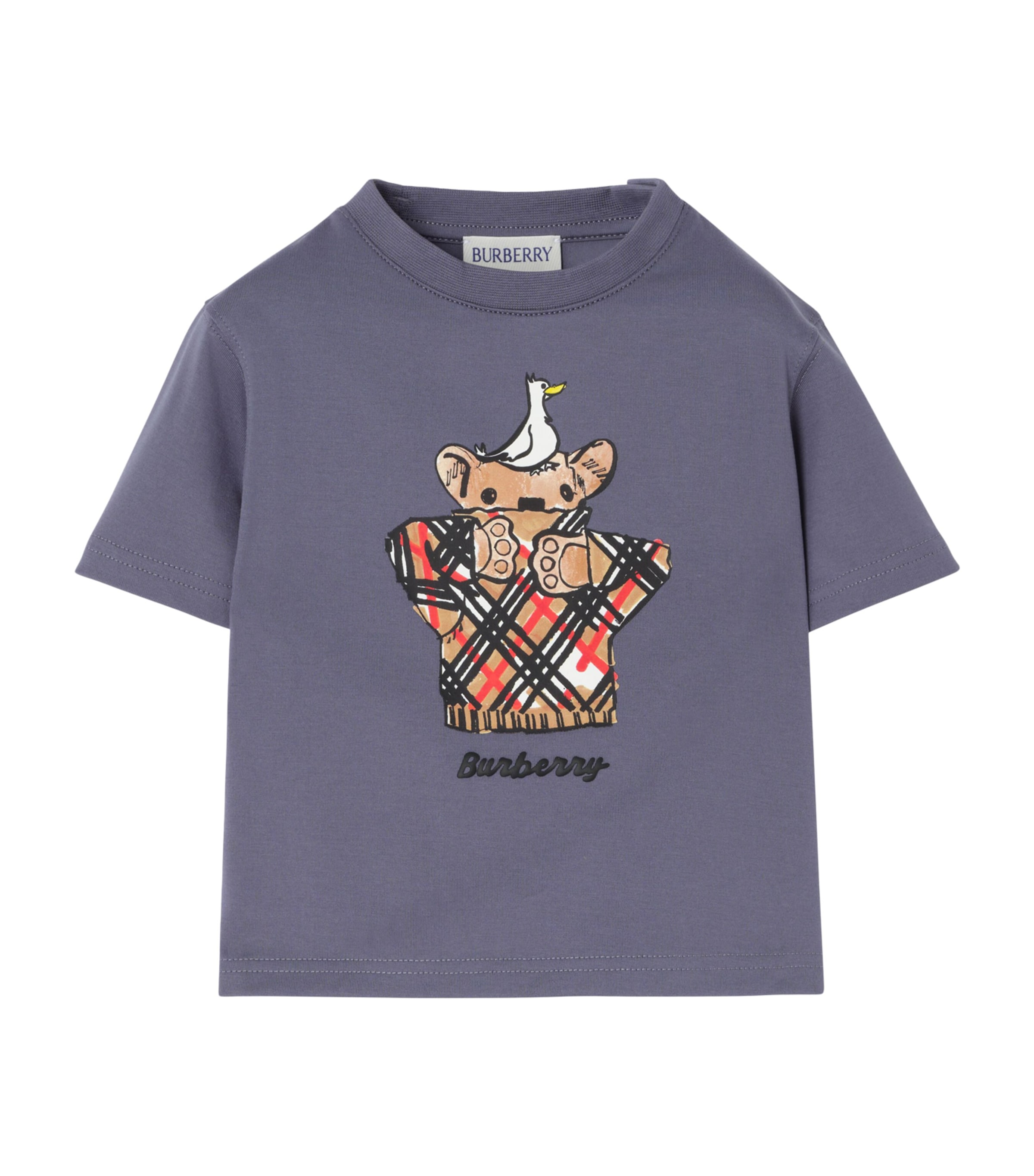 Burberry Kids Cotton Thomas Bear T-Shirt (6 Months - 3 Years) Damson Blue