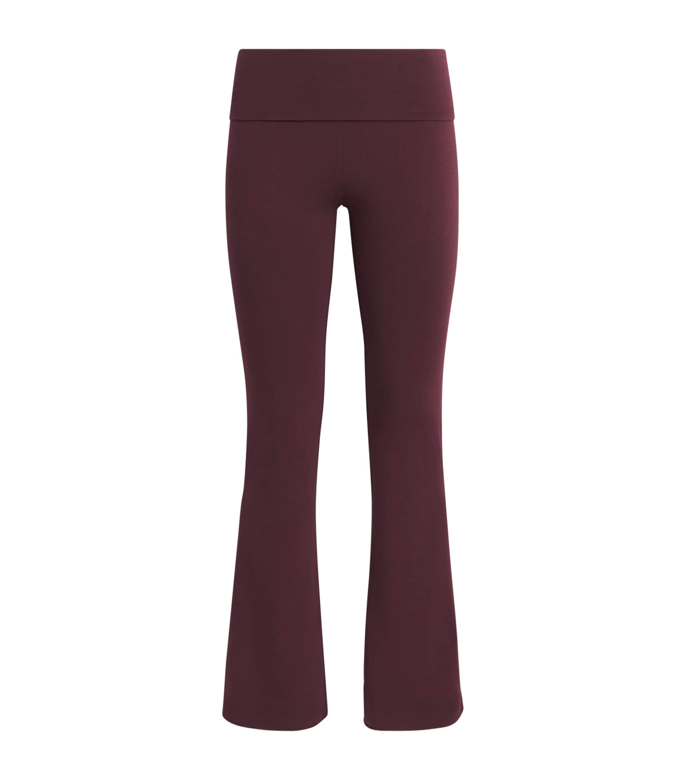 Skims Womens Cotton Jersey Foldover Trousers Currant
