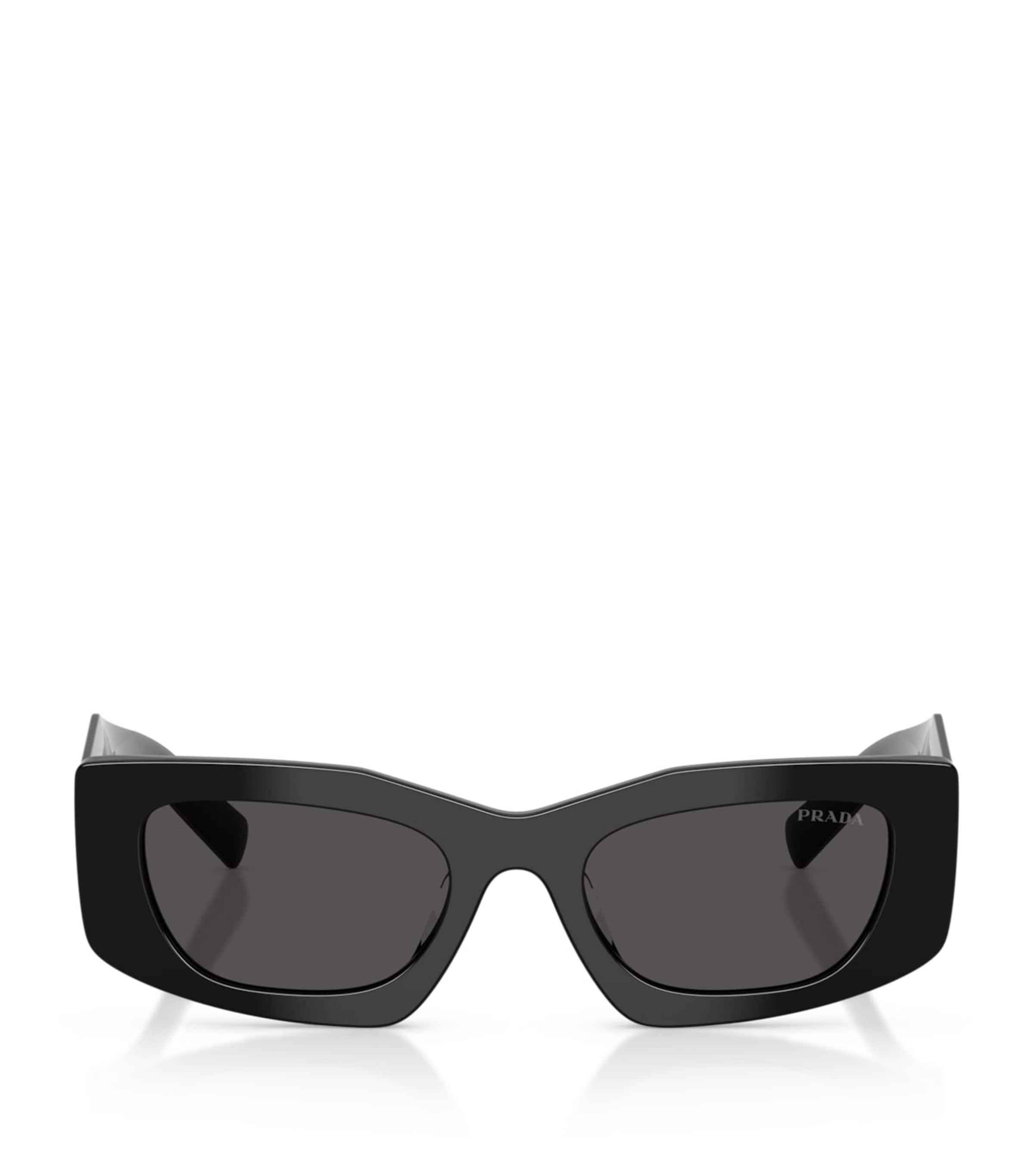 Prada Irregular Rectangle Sunglasses Black