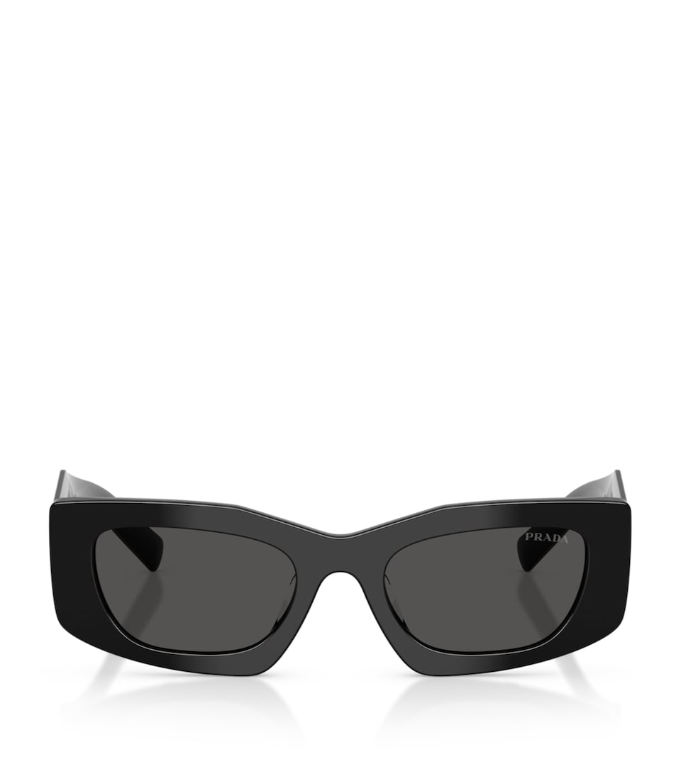 Prada Irregular Rectangle Sunglasses Black