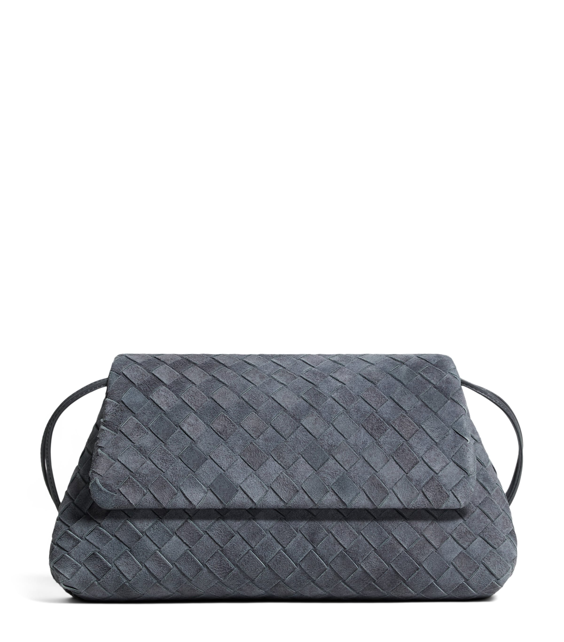 Suede Intrecciato Giorno Shoulder Bag