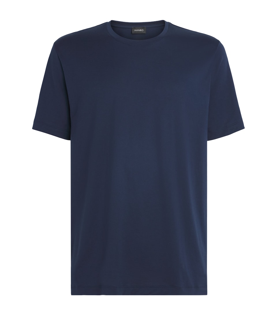 Hanro Mens Cotton Night & Day T-Shirt Deep Navy