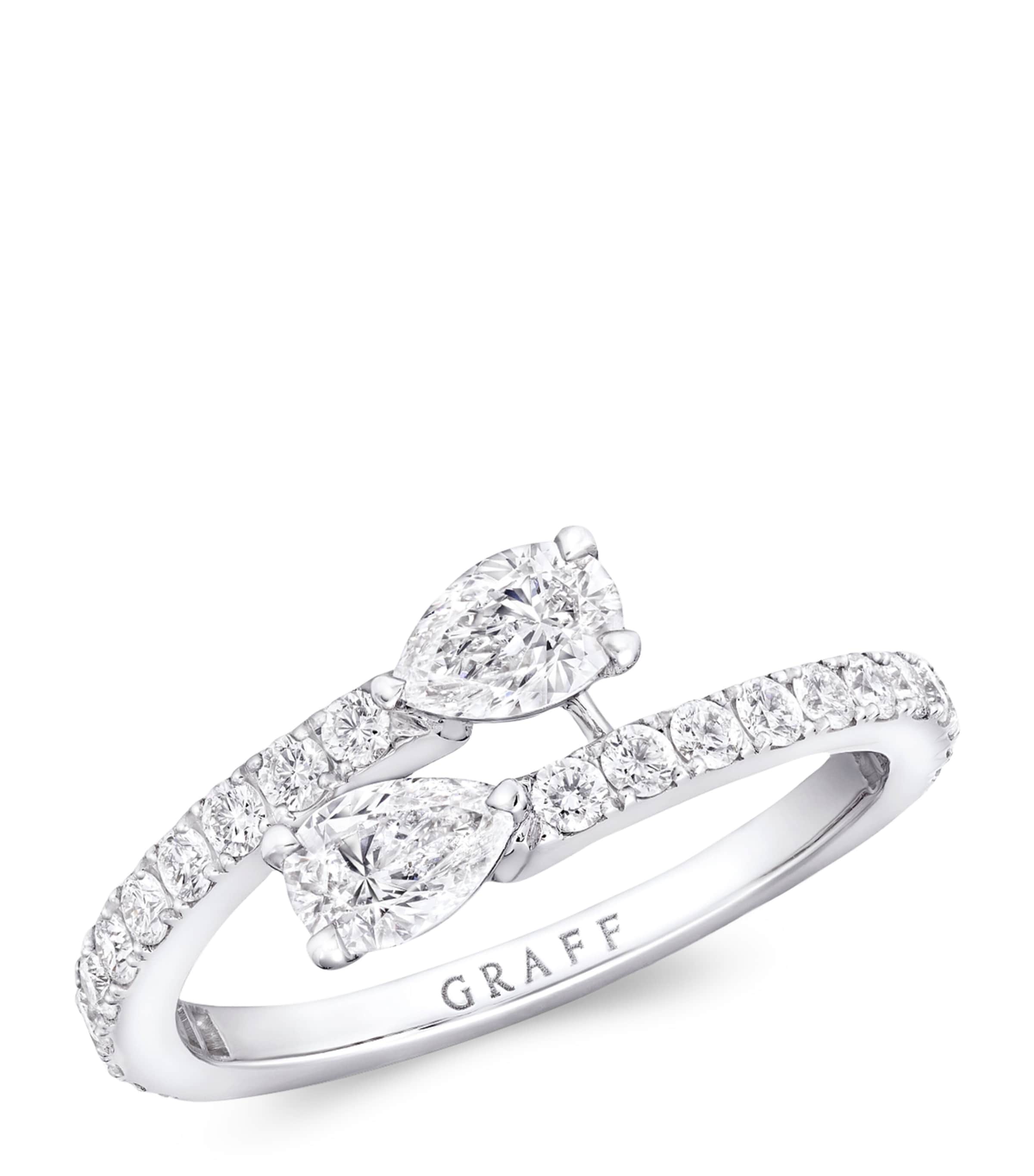 Graff White Gold and Diamond Duet Ring White Gold