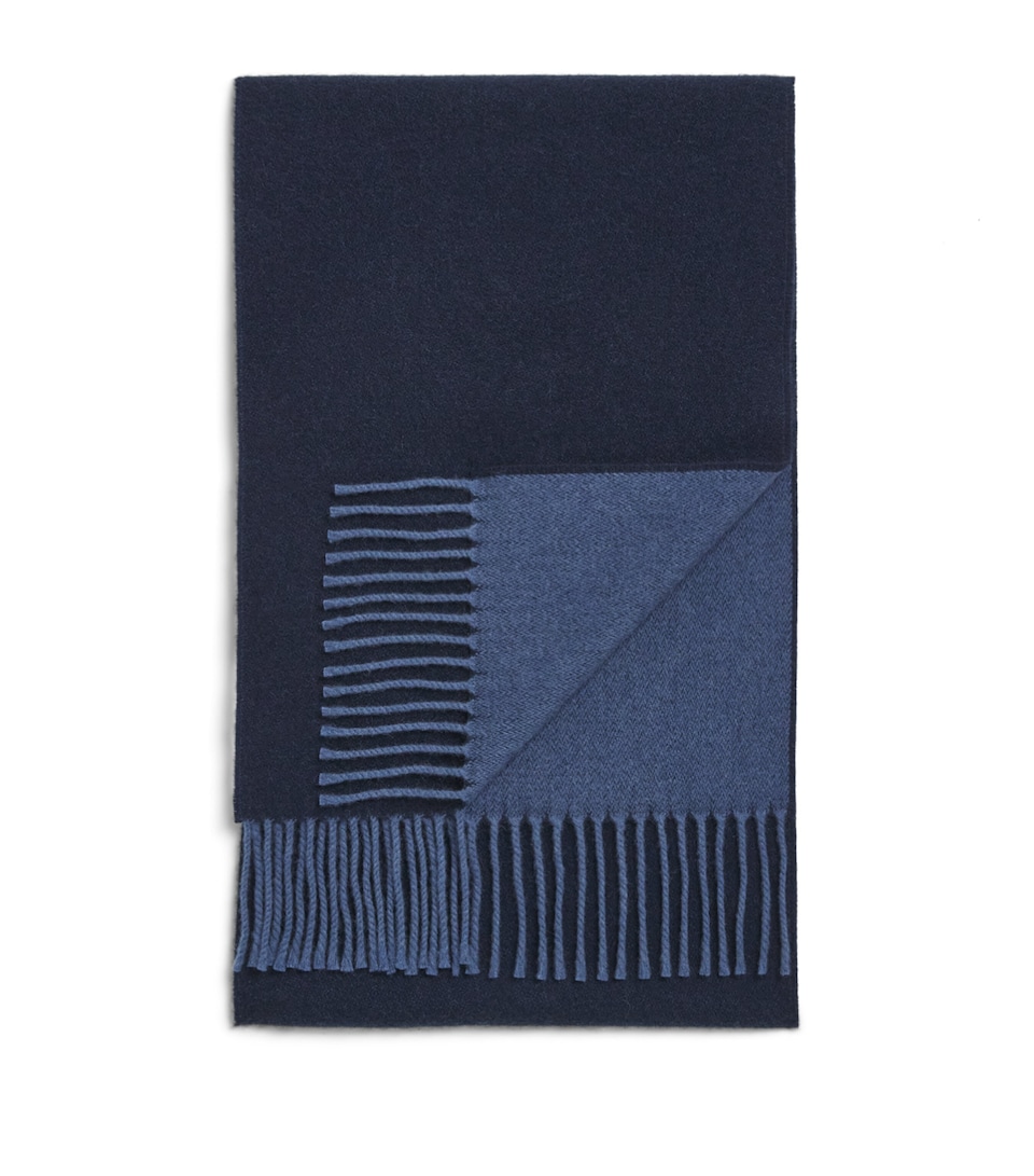 Paul Smith Wool Stripe Scarf Blue