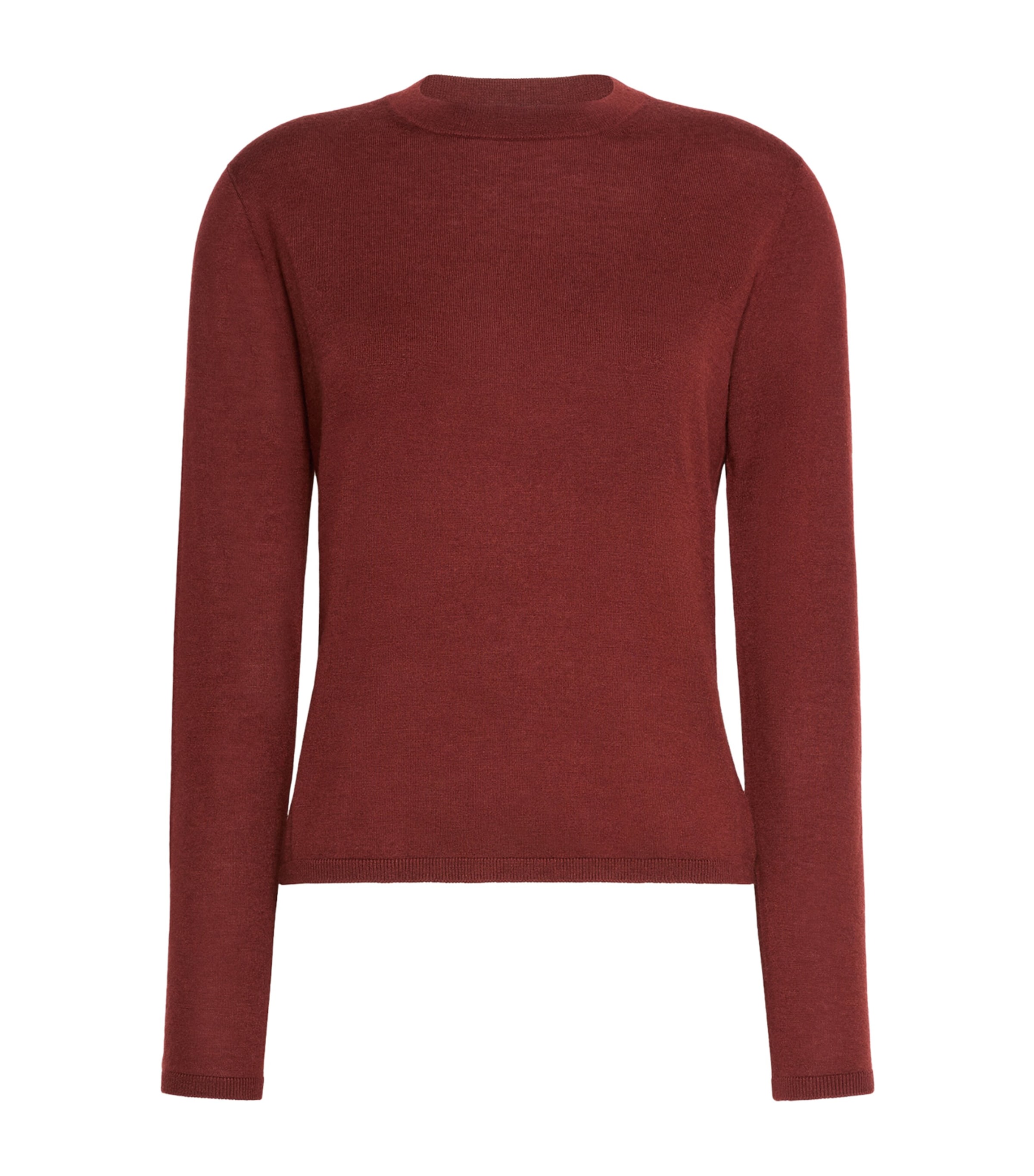 Max Mara Womens Cashmere Crew-Neck Sweater Rust