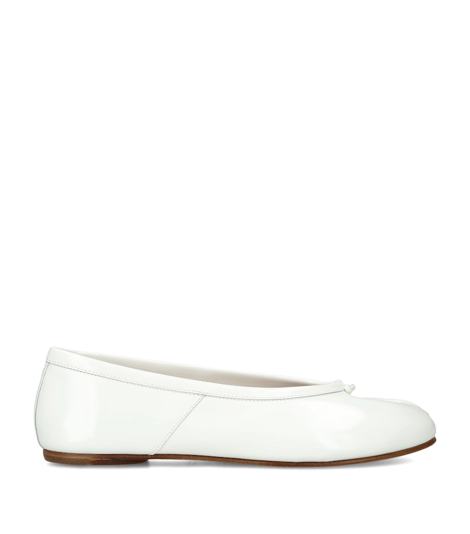 Maison Margiela Leather Tabi Ballet Flats White