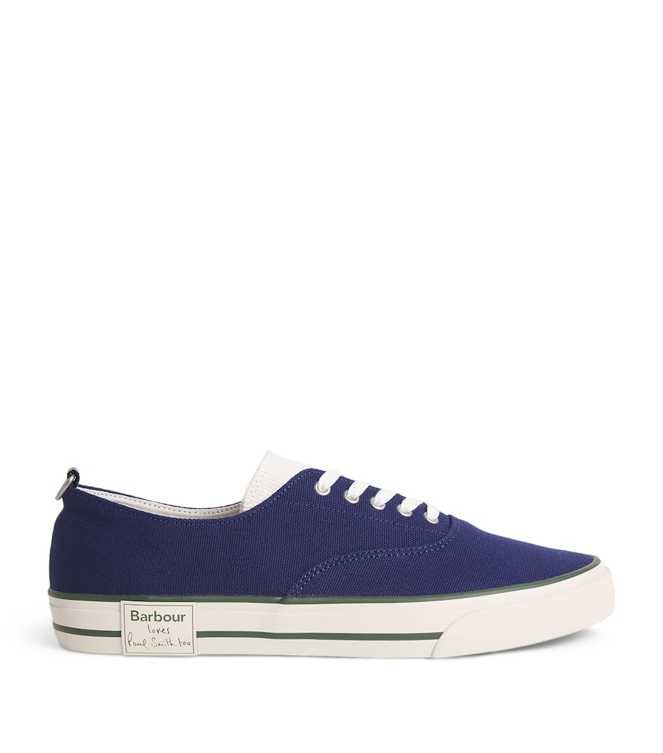 Barbour x Paul Smith Embroidered Low-Top Sneakers Dark