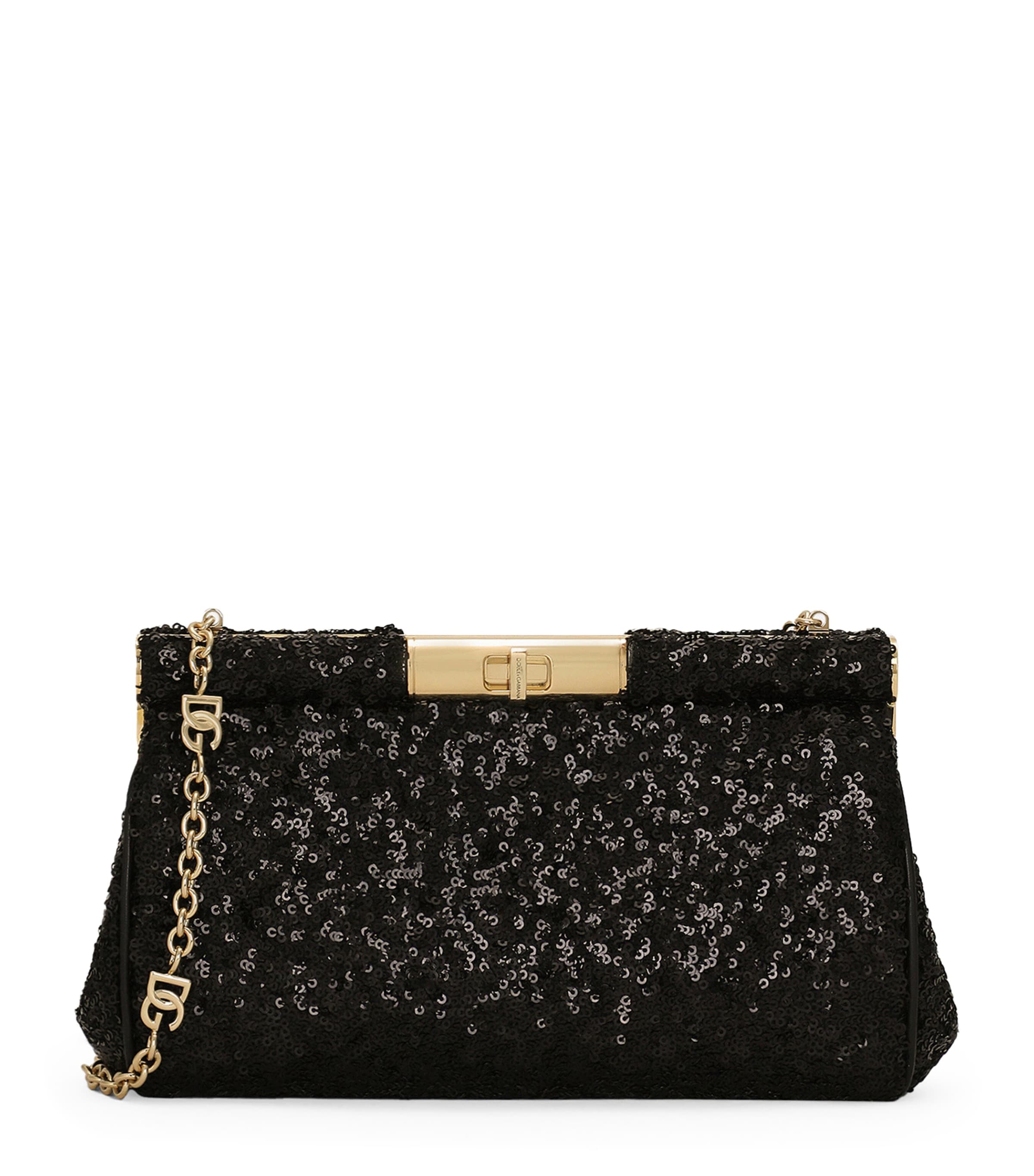 Medium Sequin-Detail Marlene Shoulder Bag