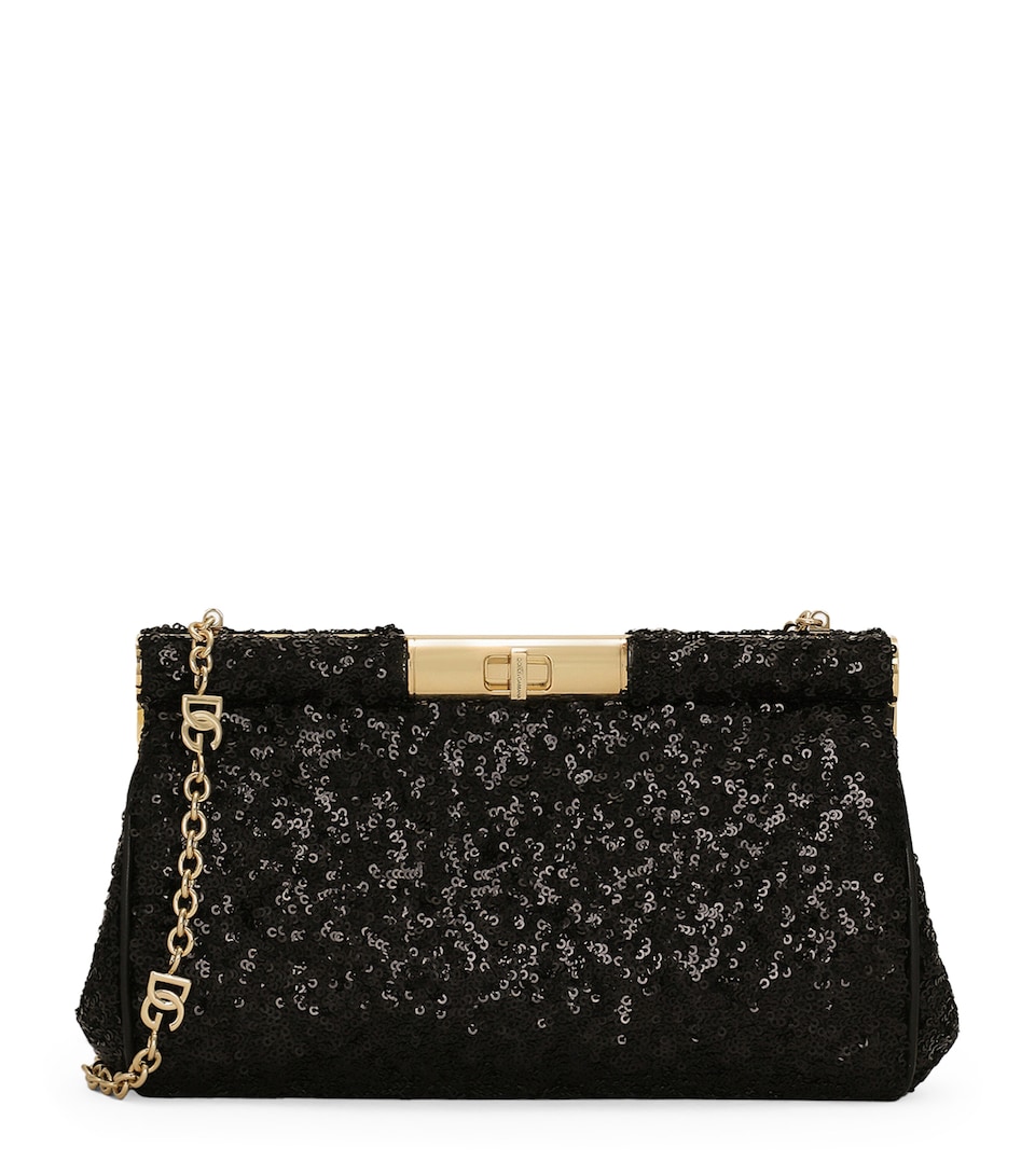 Medium Sequin-Detail Marlene Shoulder Bag