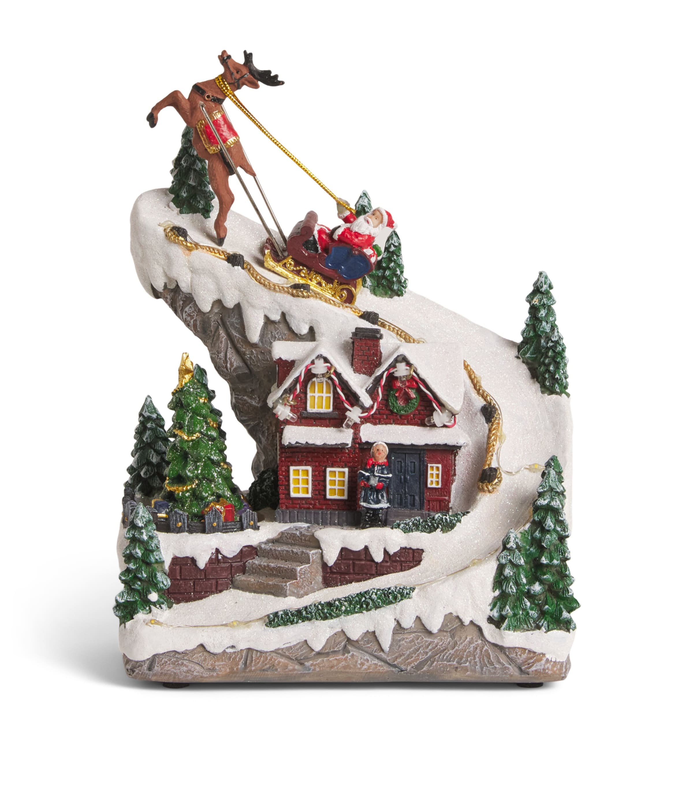 Harrods Santa Sleigh Ornament Colours/warm White