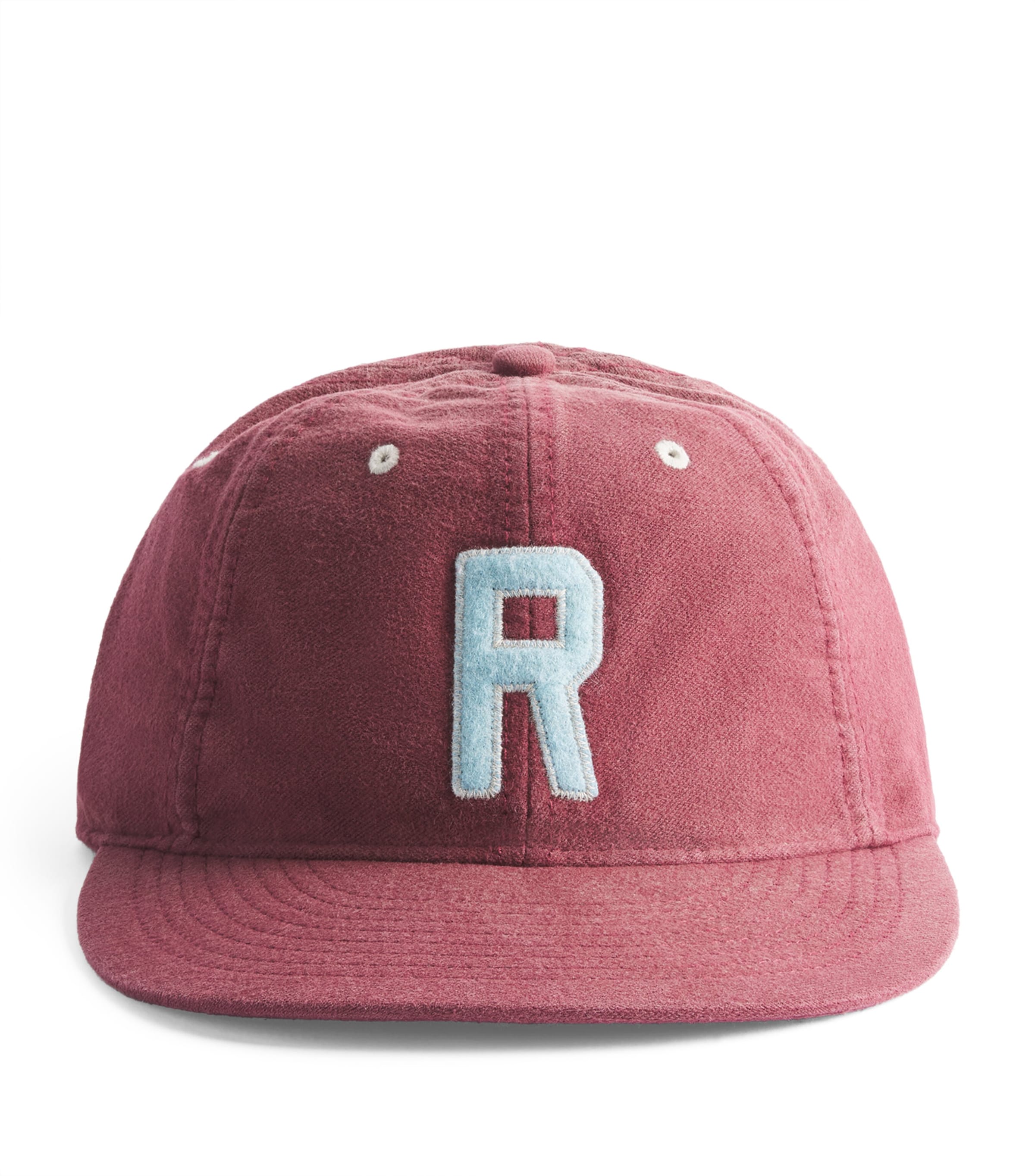 Polo Ralph Lauren Cotton Chamois Varsity Baseball Cap Red Wine