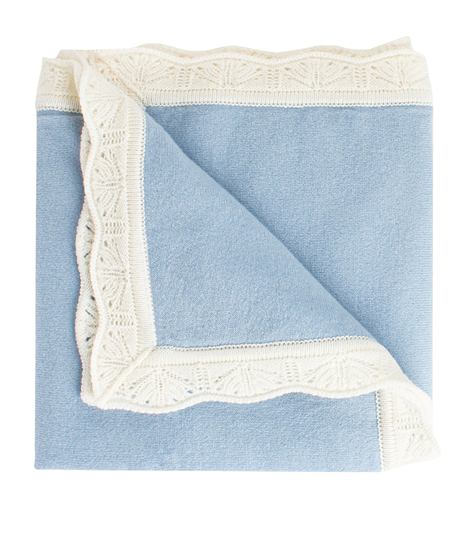 Trotters Cashmere Blanket Pale Blue