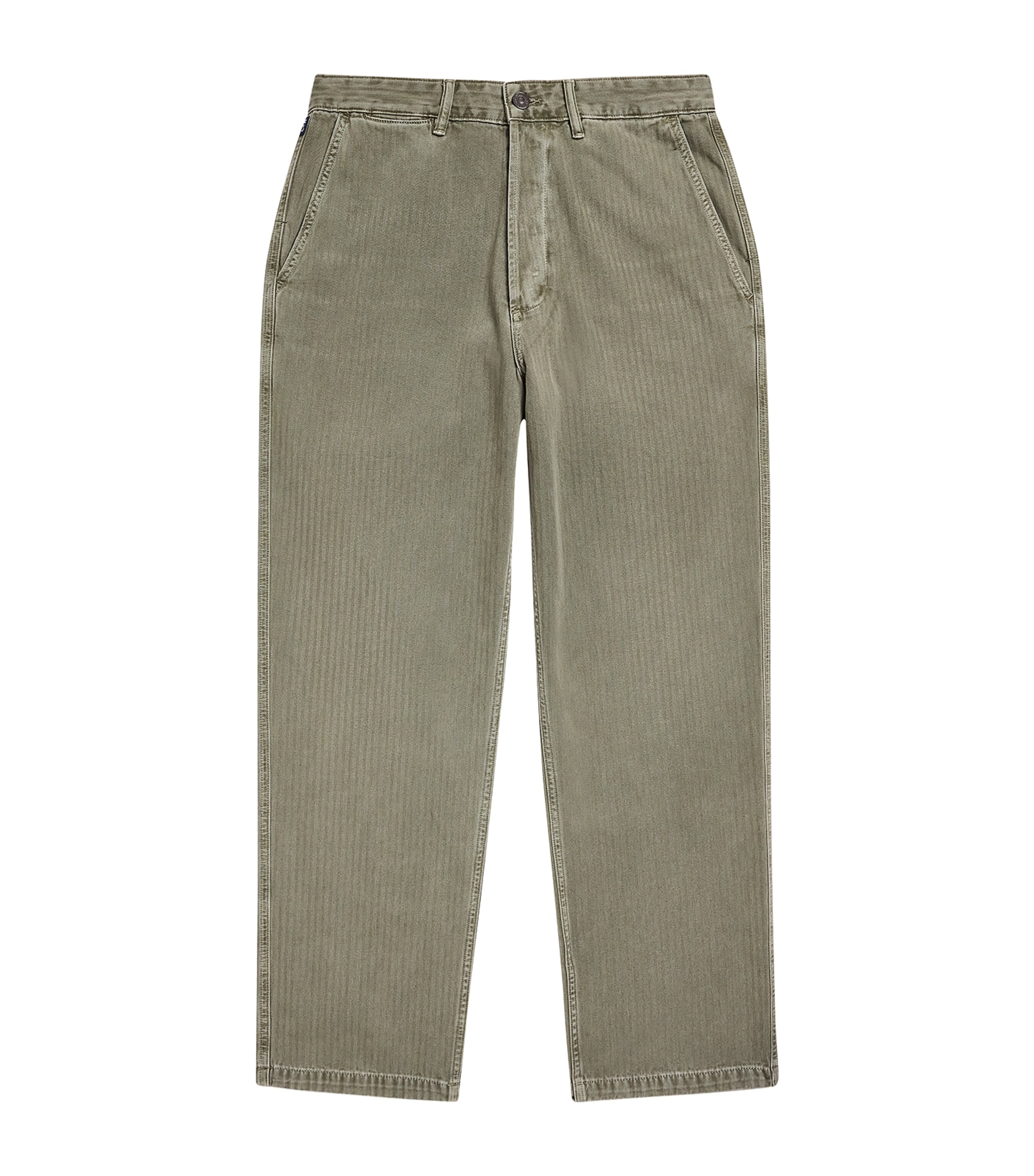 Citizens of Humanity Mens Cotton Herringbone Belgian Chinos Dark Olive