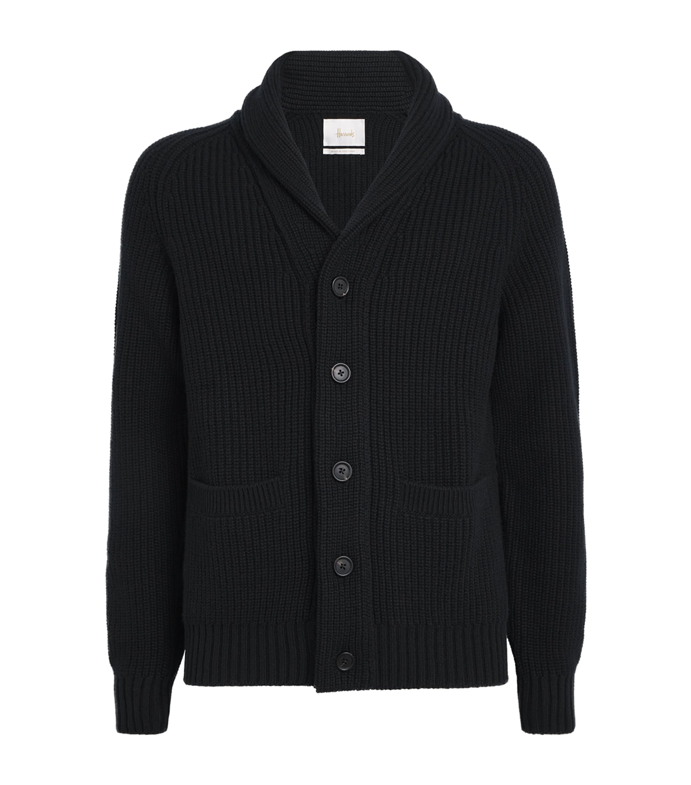 Cashmere Shawl-Collar Cardigan