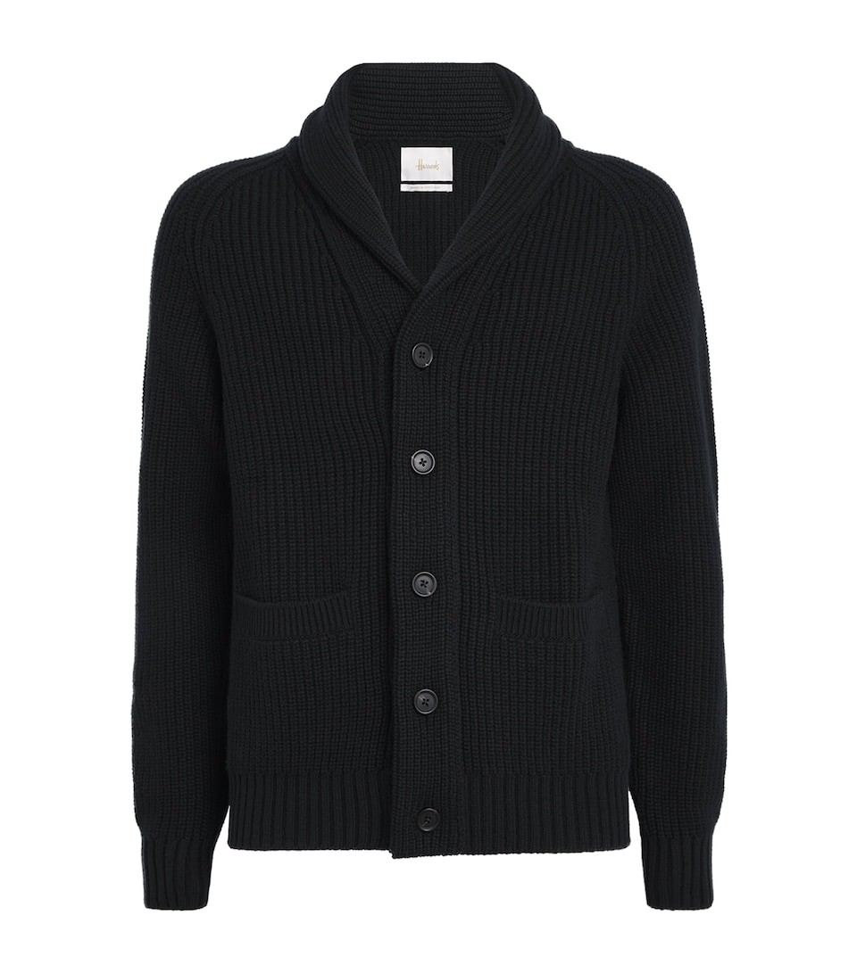 Cashmere Shawl-Collar Cardigan