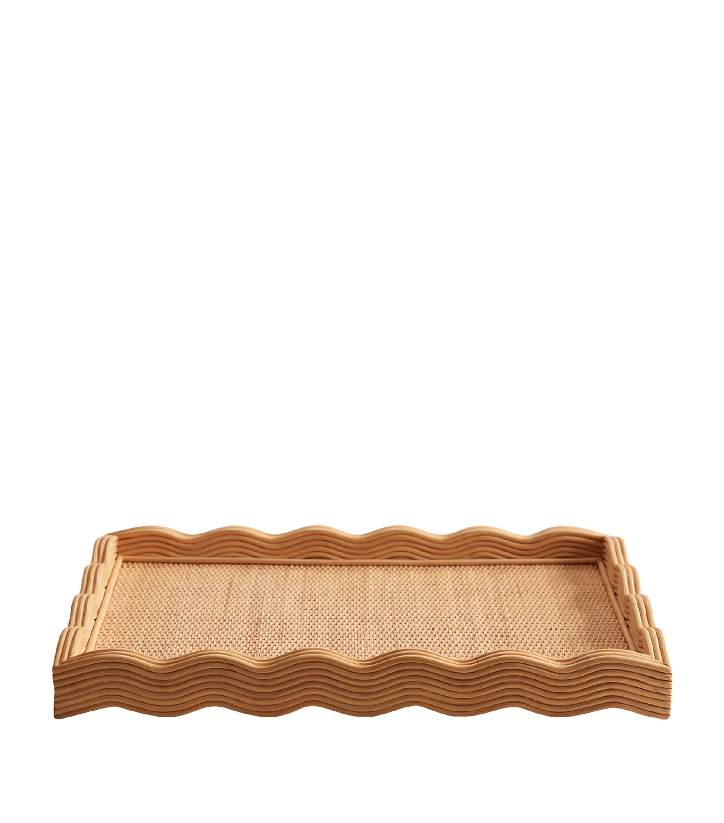 Soho Home Large Rattan Pangbourne Tray (59cm x 40cm) Neutral