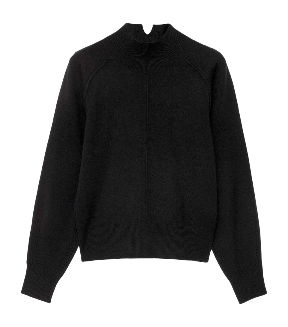 AllSaints Womens Cashmere-Wool Fedi Sweater Black